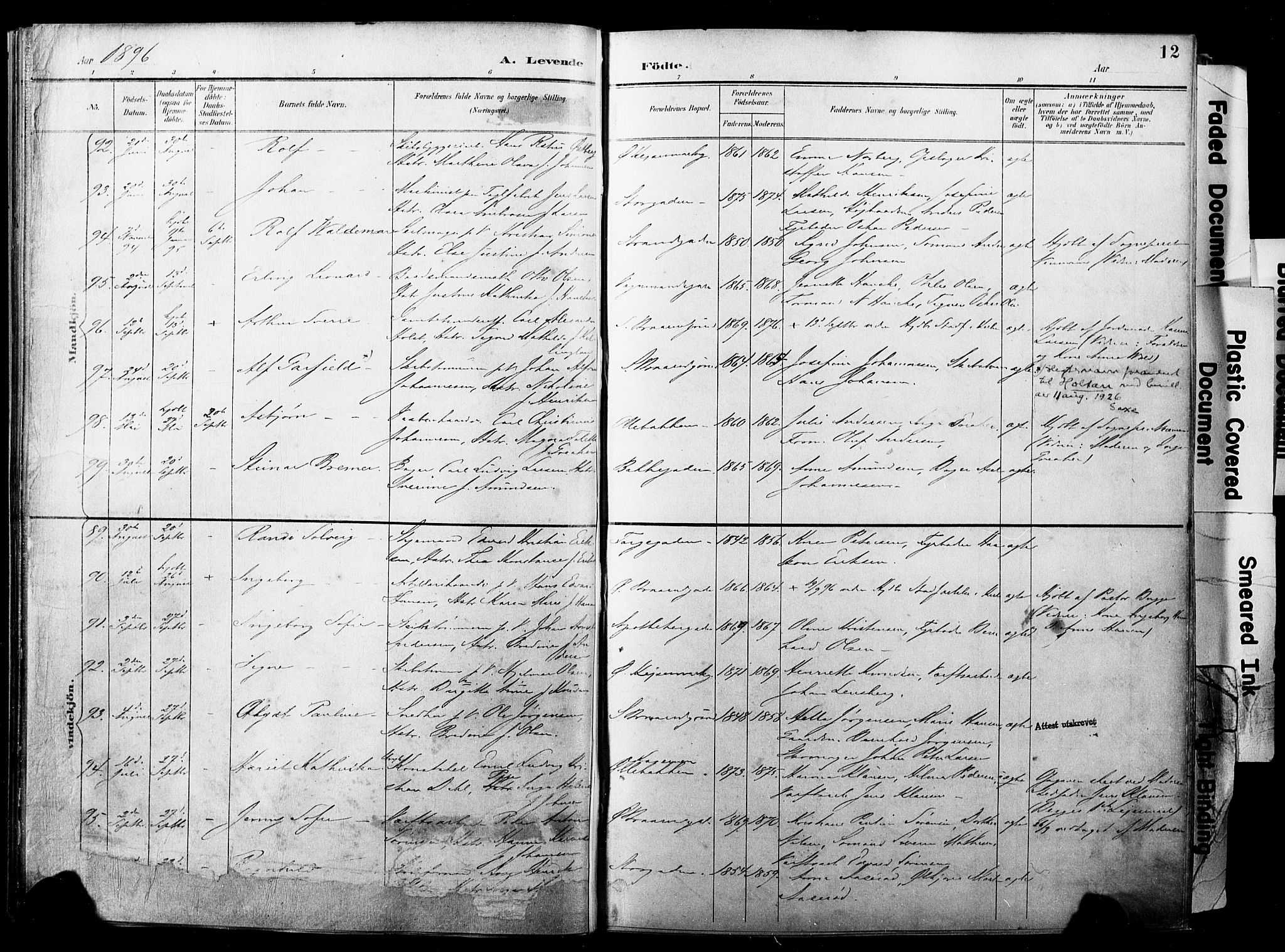 Horten kirkebøker, SAKO/A-348/F/Fa/L0005: Parish register (official) no. 5, 1896-1904, p. 12