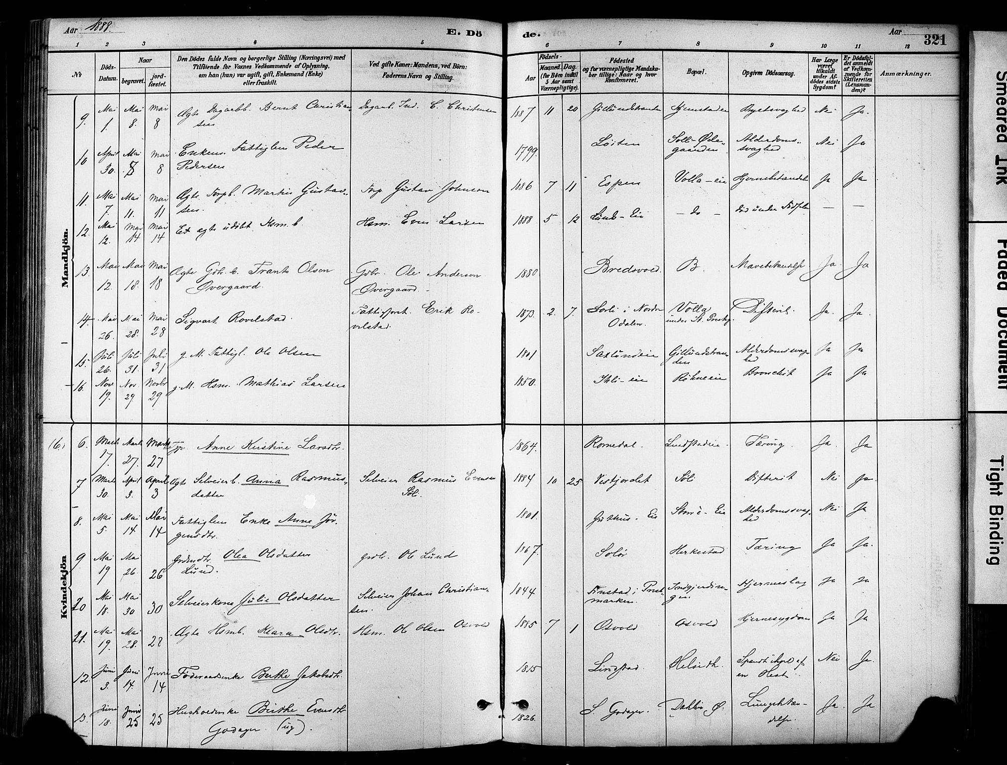 Stange prestekontor, AV/SAH-PREST-002/K/L0017: Parish register (official) no. 17, 1880-1893, p. 321