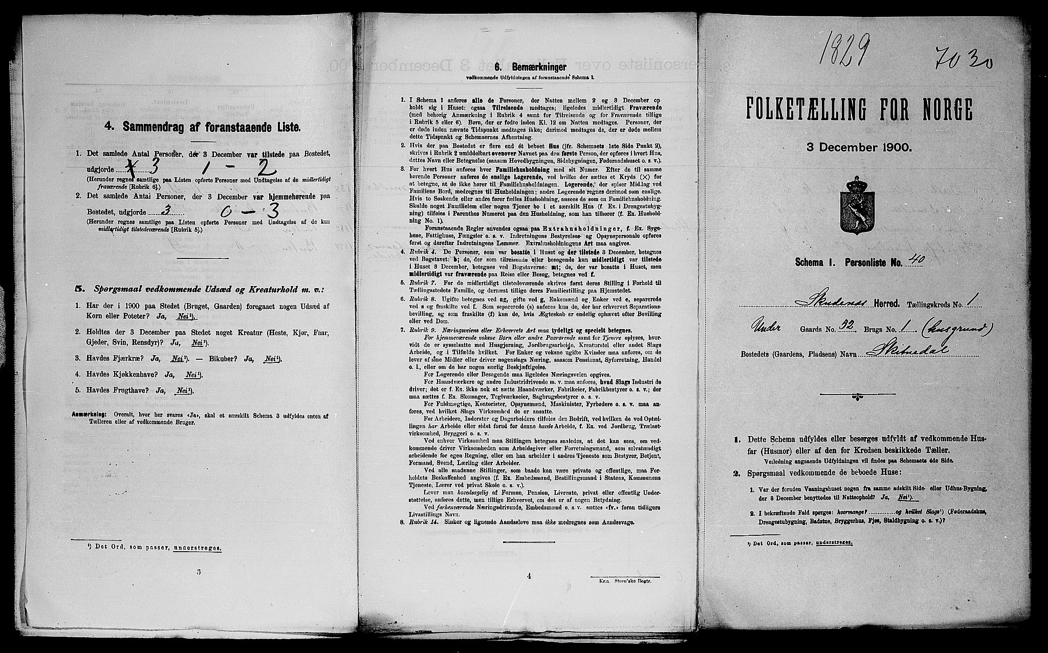 SAST, 1900 census for Skudenes, 1900, p. 33