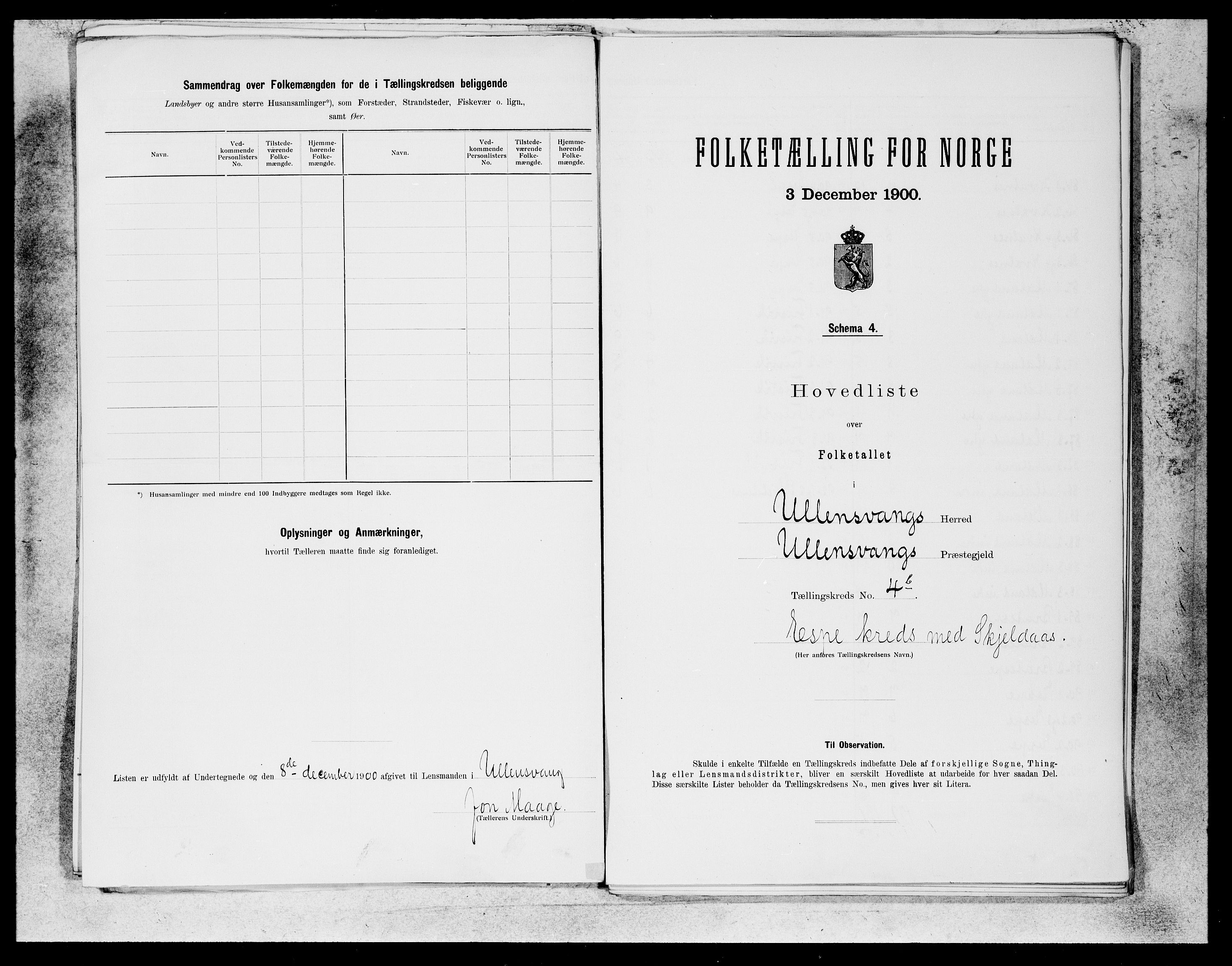 SAB, 1900 census for Ullensvang, 1900, p. 11