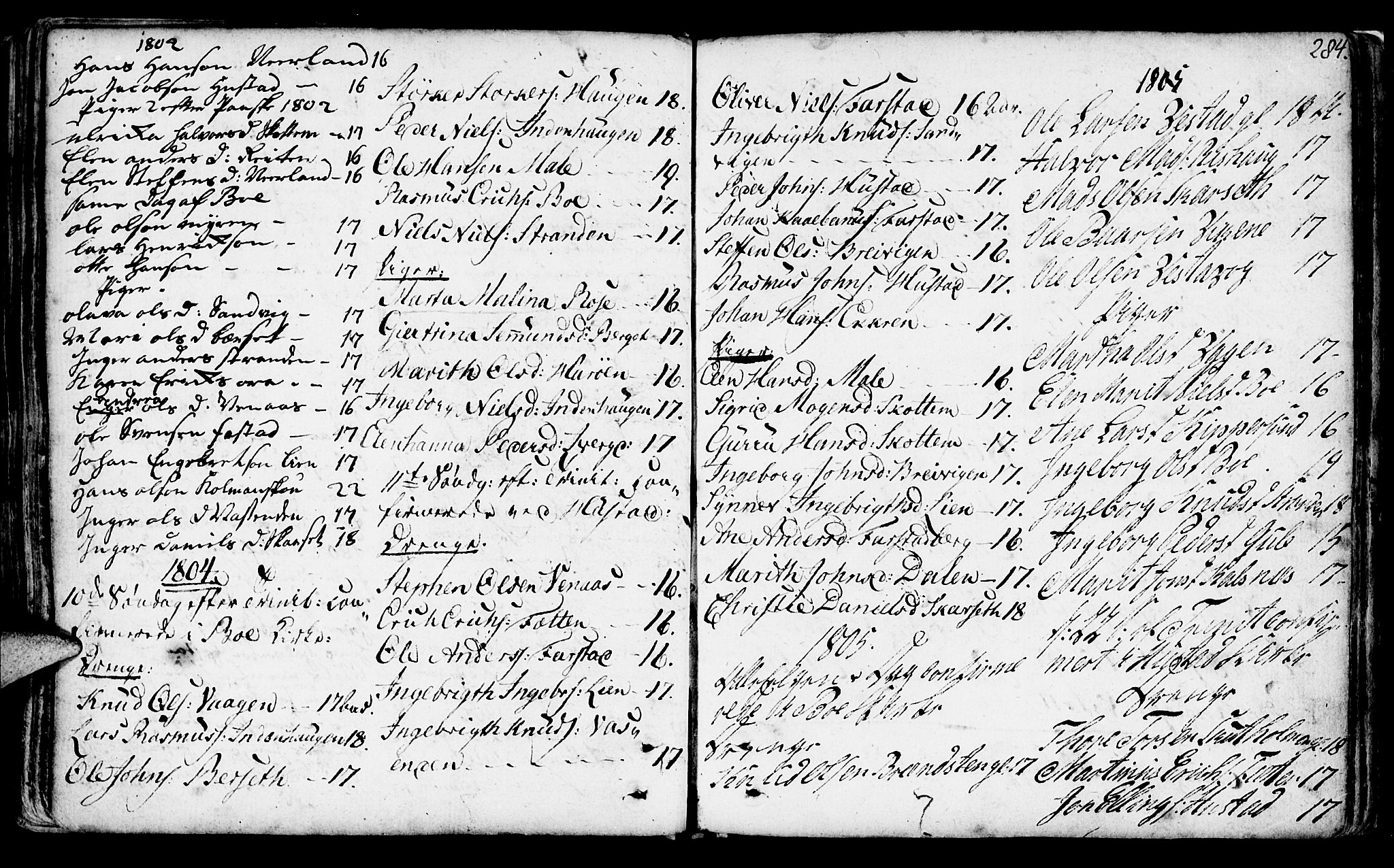 Ministerialprotokoller, klokkerbøker og fødselsregistre - Møre og Romsdal, AV/SAT-A-1454/566/L0761: Parish register (official) no. 566A02 /1, 1767-1817, p. 284