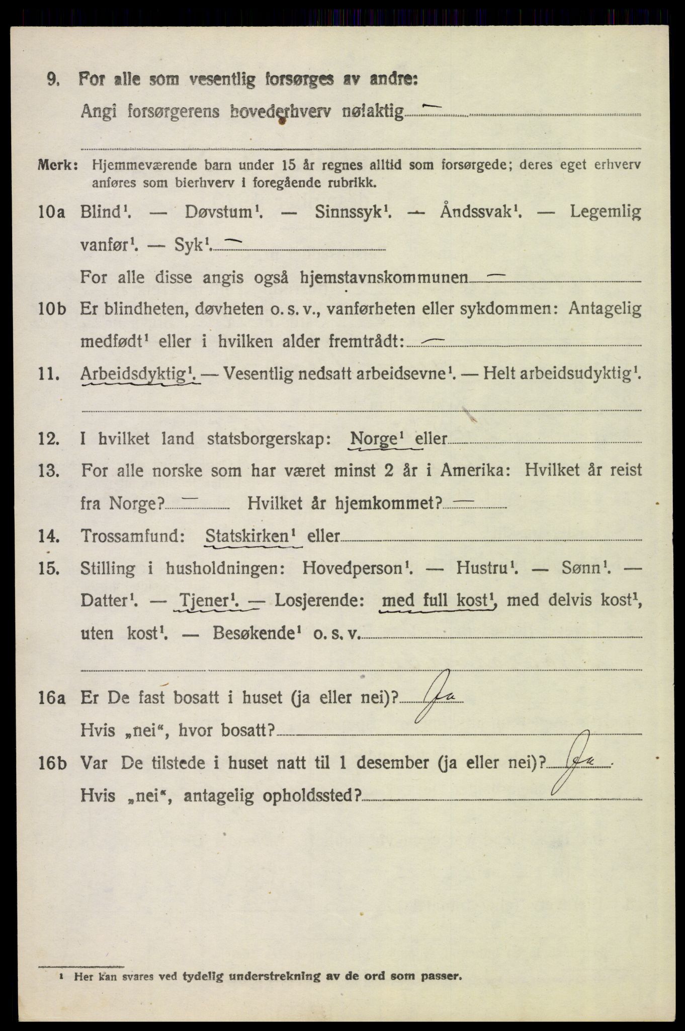 SAH, 1920 census for Ytre Rendal, 1920, p. 2060