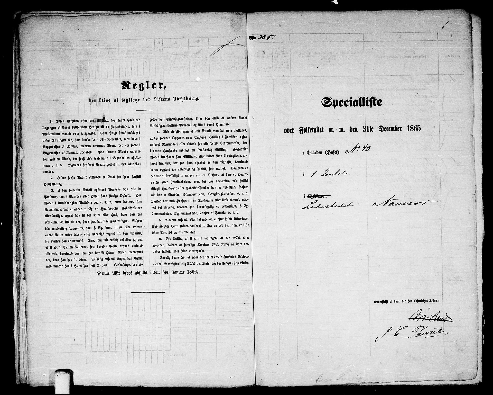 RA, 1865 census for Namsos/Namsos, 1865, p. 14