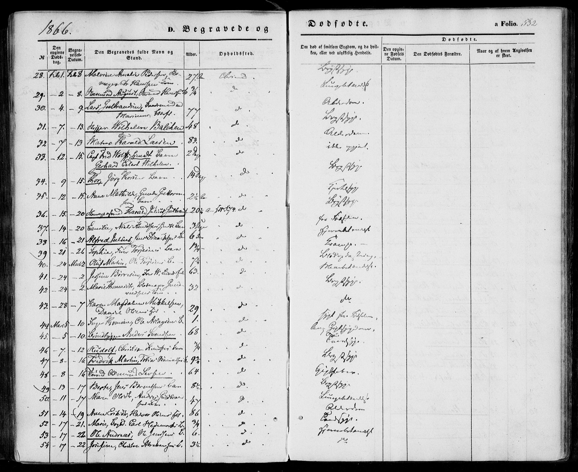 Kristiansand domprosti, SAK/1112-0006/F/Fa/L0014: Parish register (official) no. A 14, 1852-1867, p. 532