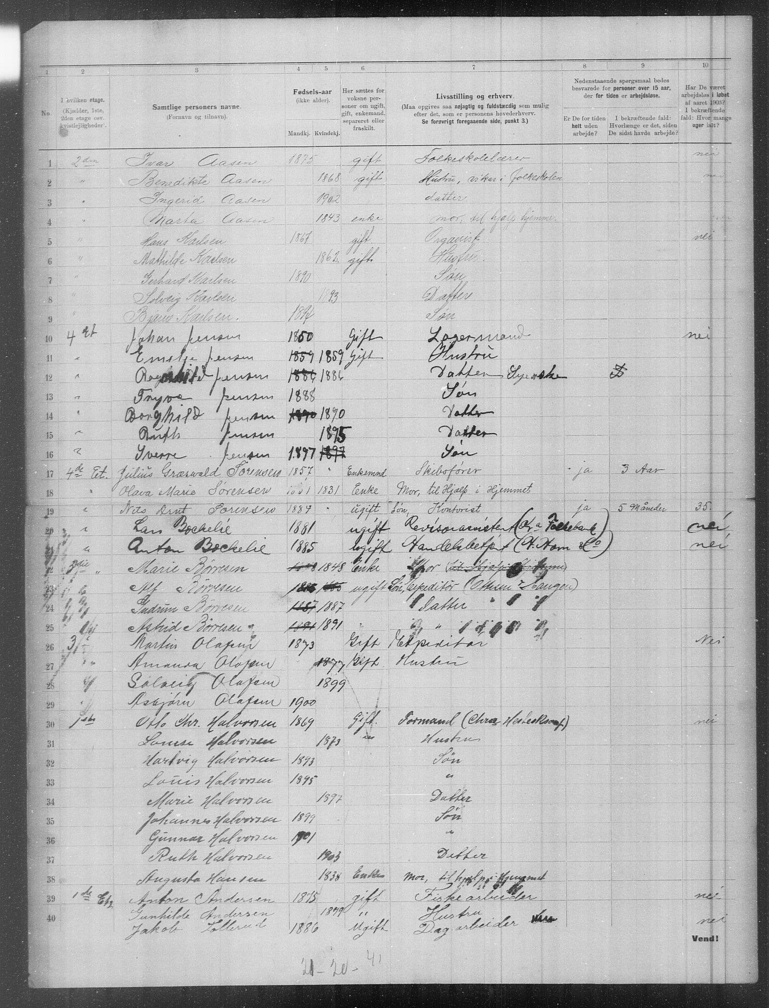 OBA, Municipal Census 1903 for Kristiania, 1903, p. 7978