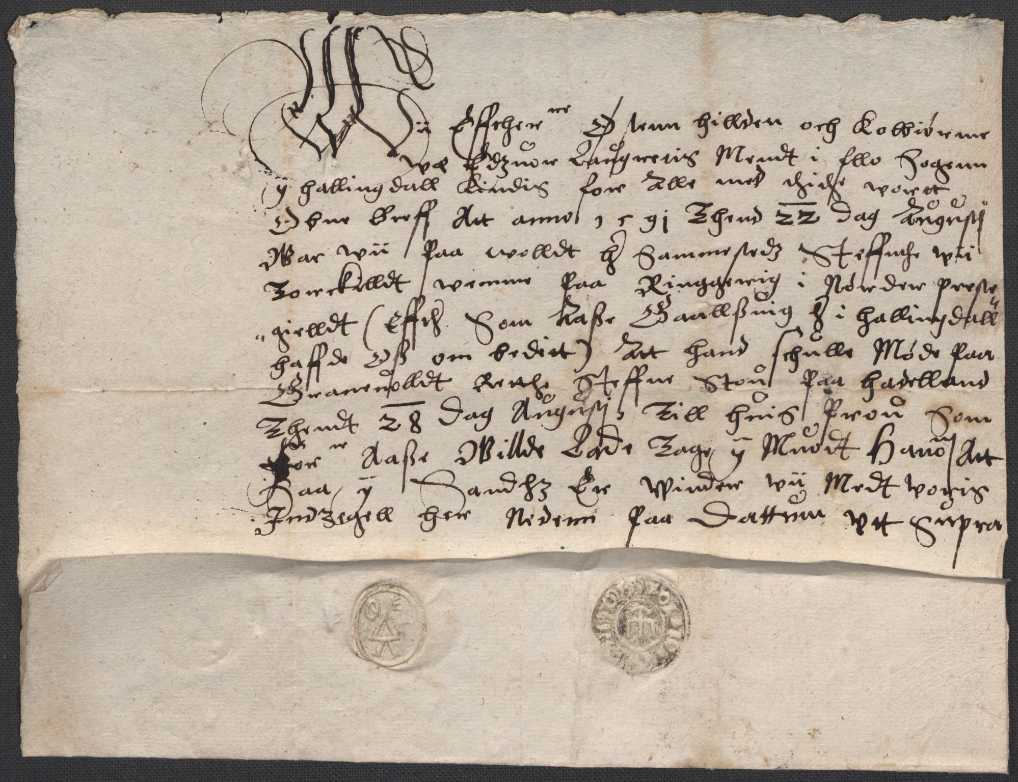 Riksarkivets diplomsamling, AV/RA-EA-5965/F02/L0094: Dokumenter, 1591, p. 22