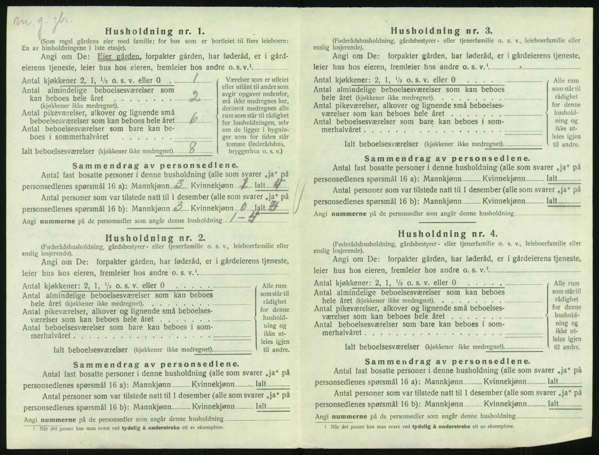 SAK, 1920 census for Kvinesdal, 1920, p. 1346