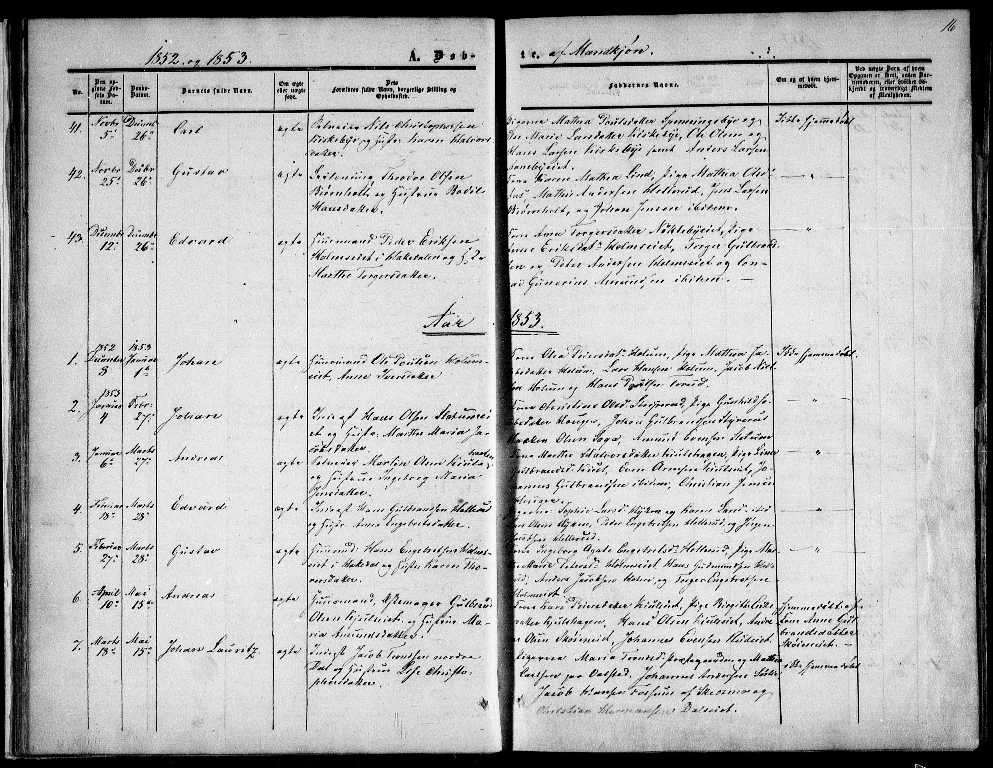 Nittedal prestekontor Kirkebøker, SAO/A-10365a/F/Fa/L0005: Parish register (official) no. I 5, 1850-1862, p. 16