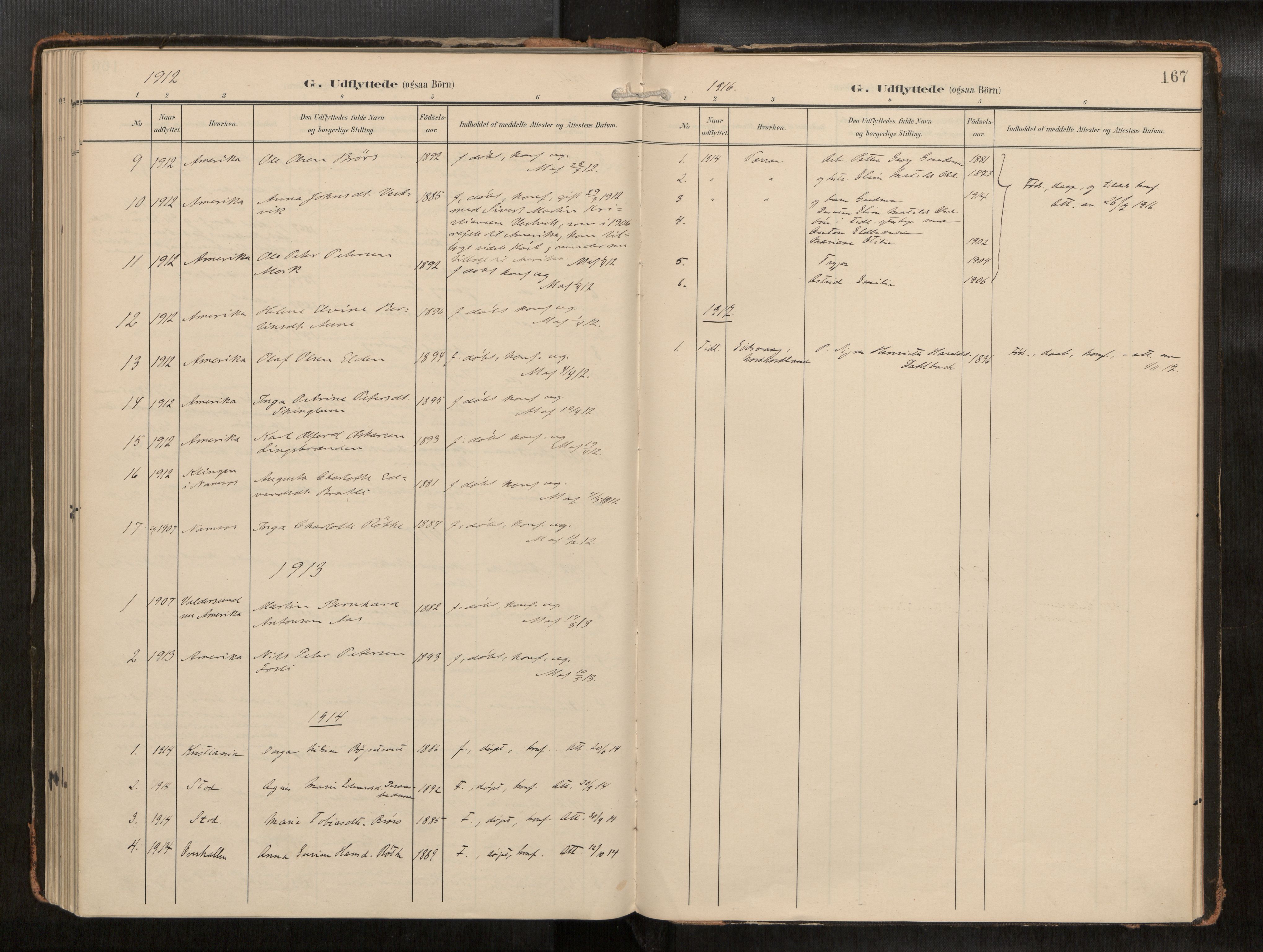 Ministerialprotokoller, klokkerbøker og fødselsregistre - Nord-Trøndelag, AV/SAT-A-1458/742/L0409a: Parish register (official) no. 742A03, 1906-1924, p. 167