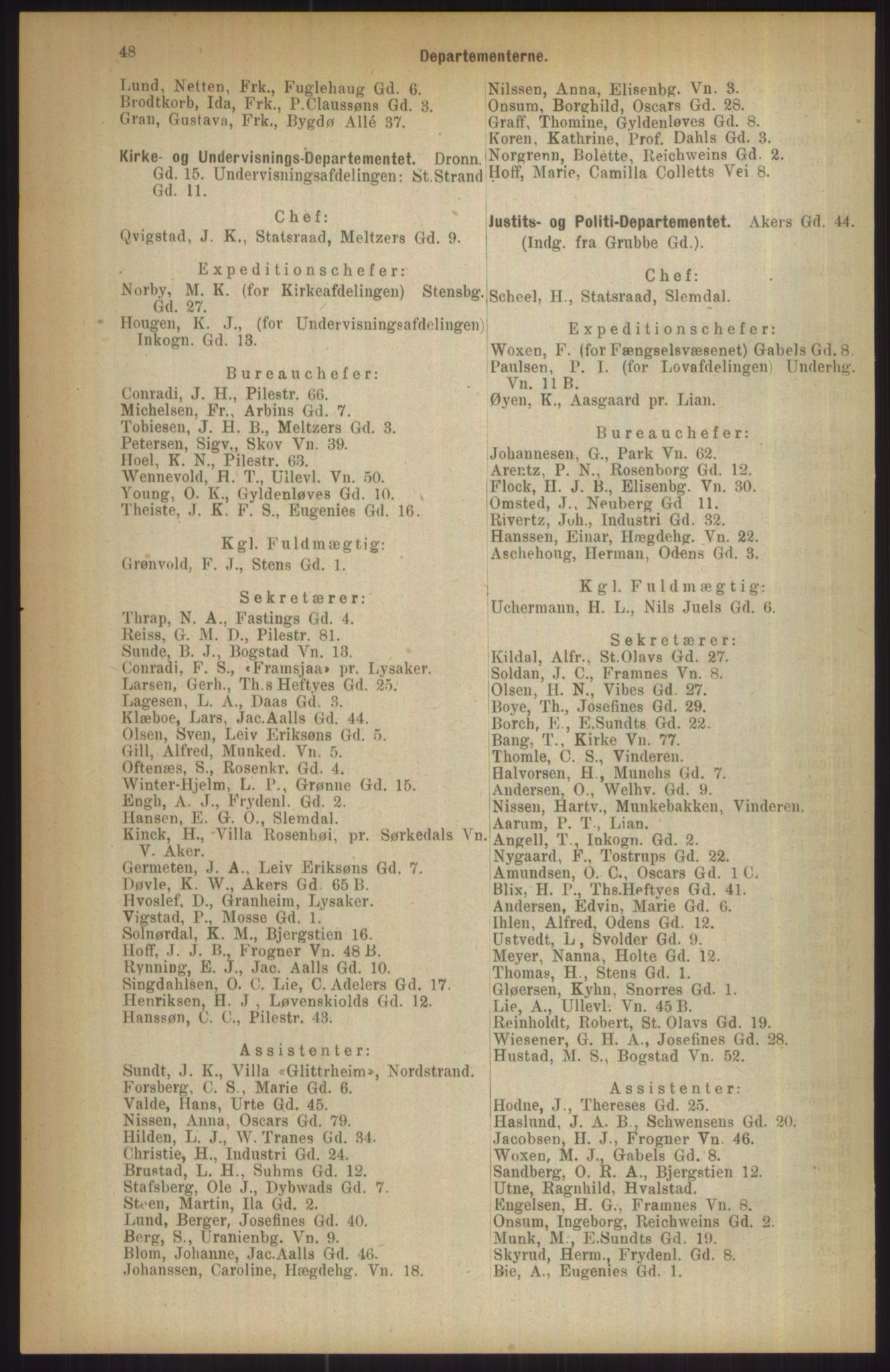 Kristiania/Oslo adressebok, PUBL/-, 1911, p. 48