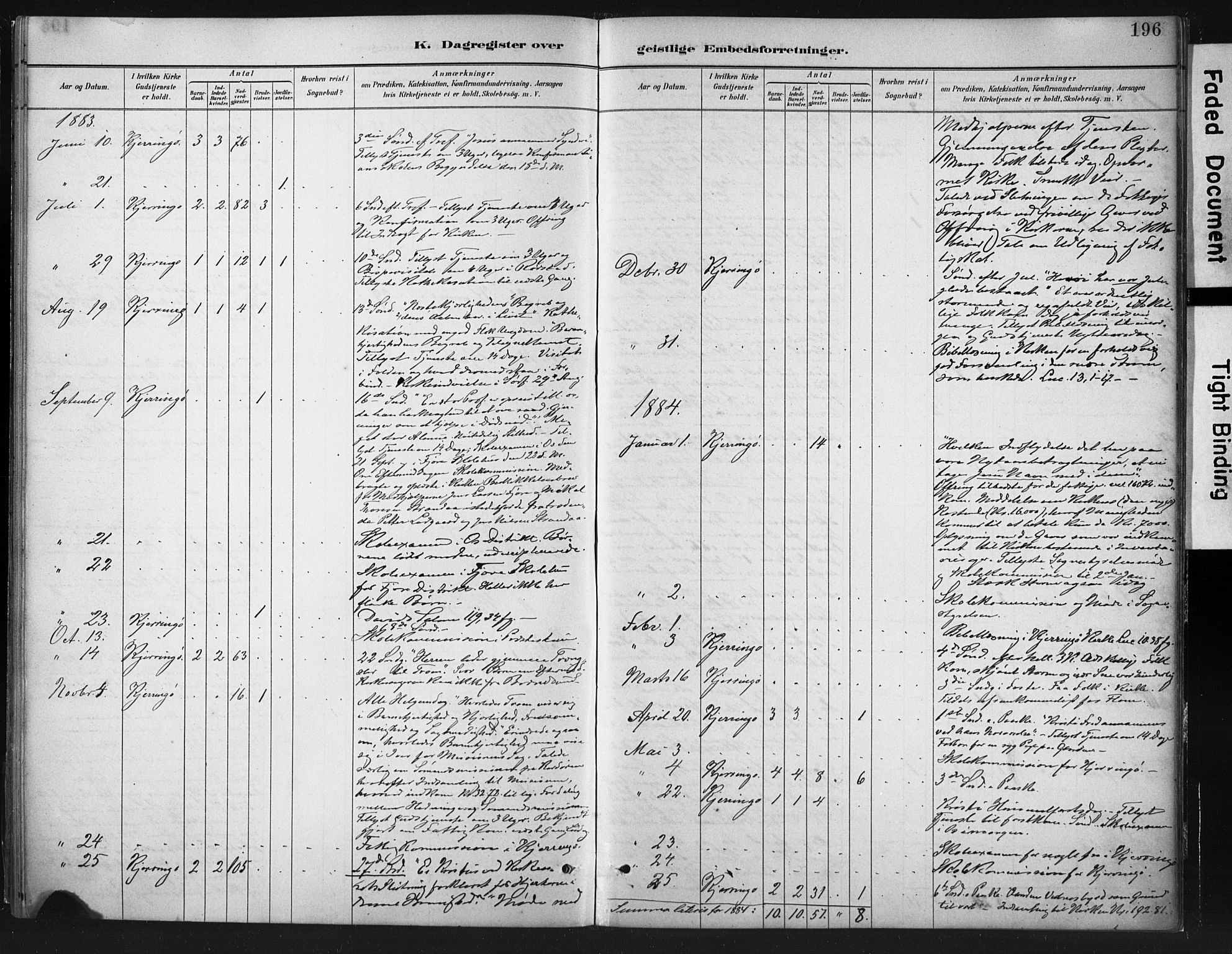 Ministerialprotokoller, klokkerbøker og fødselsregistre - Nordland, SAT/A-1459/803/L0071: Parish register (official) no. 803A01, 1881-1897, p. 196