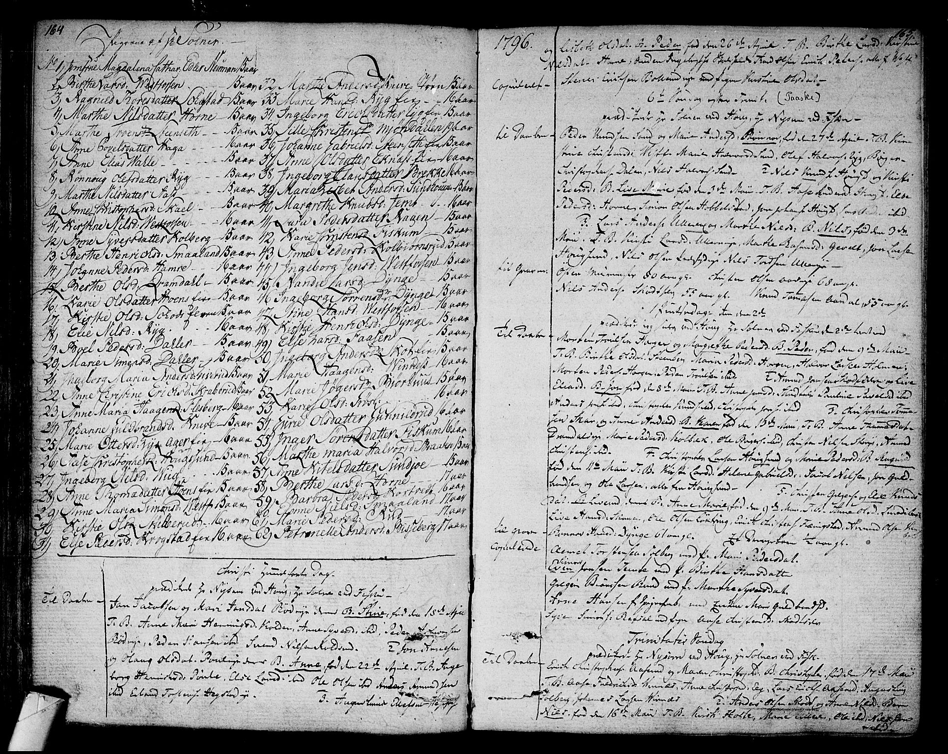 Eiker kirkebøker, AV/SAKO-A-4/F/Fa/L0009: Parish register (official) no. I 9, 1789-1806, p. 164-165