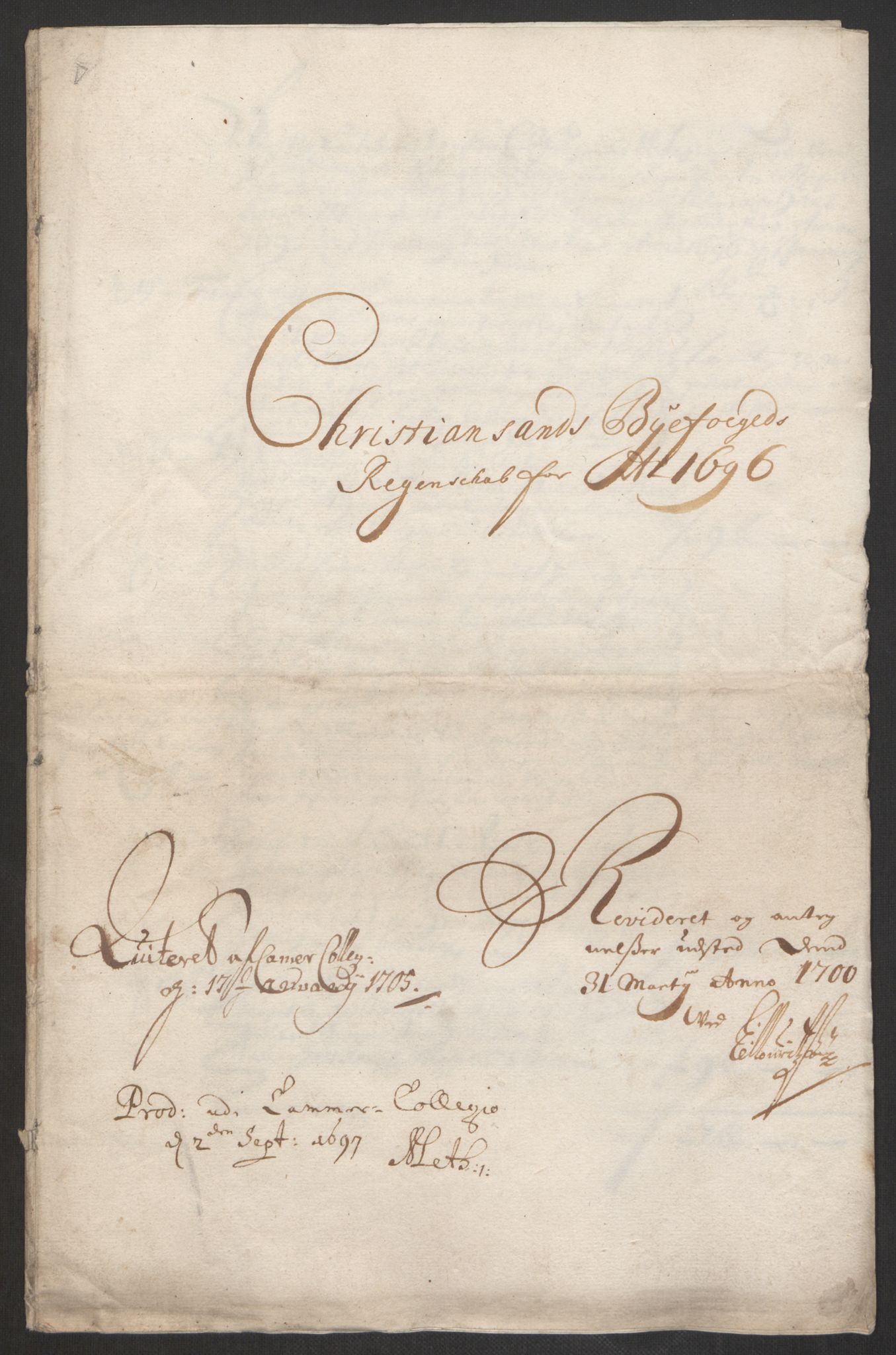 Rentekammeret inntil 1814, Reviderte regnskaper, Byregnskaper, RA/EA-4066/R/Rm/L0285: [M18] Sikt og sakefall, 1681-1718, p. 241