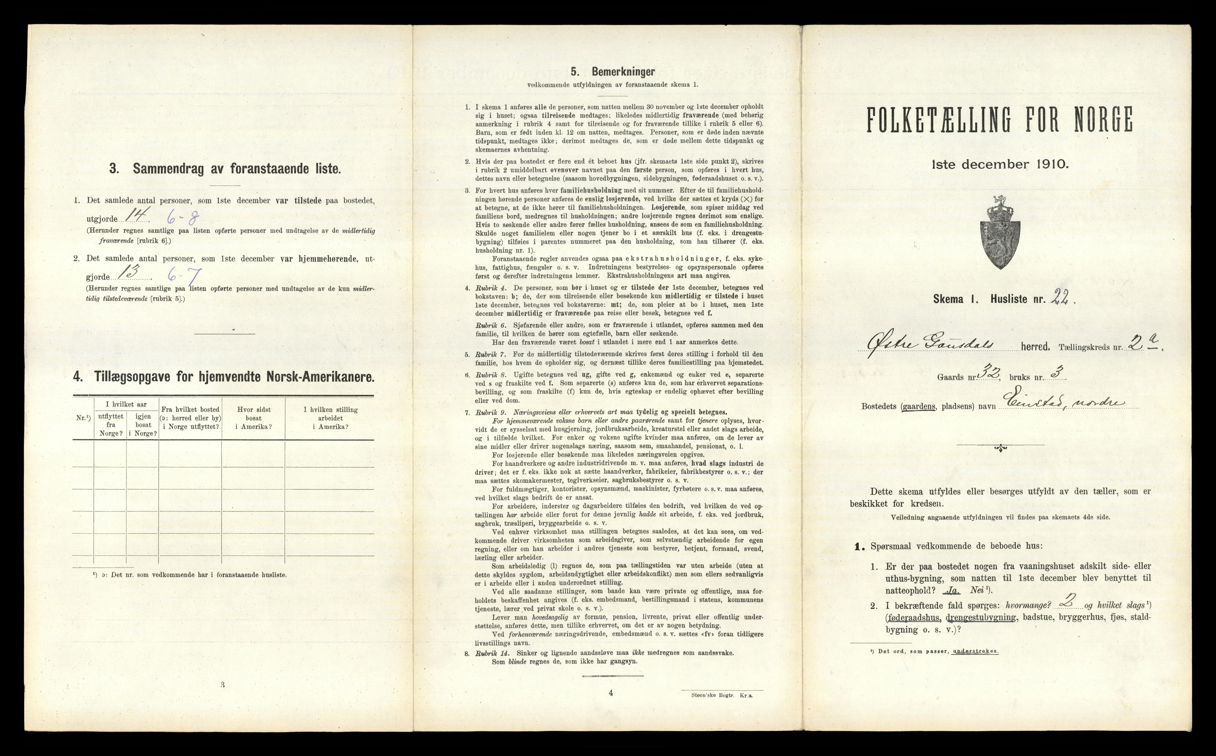 RA, 1910 census for Østre Gausdal, 1910, p. 362