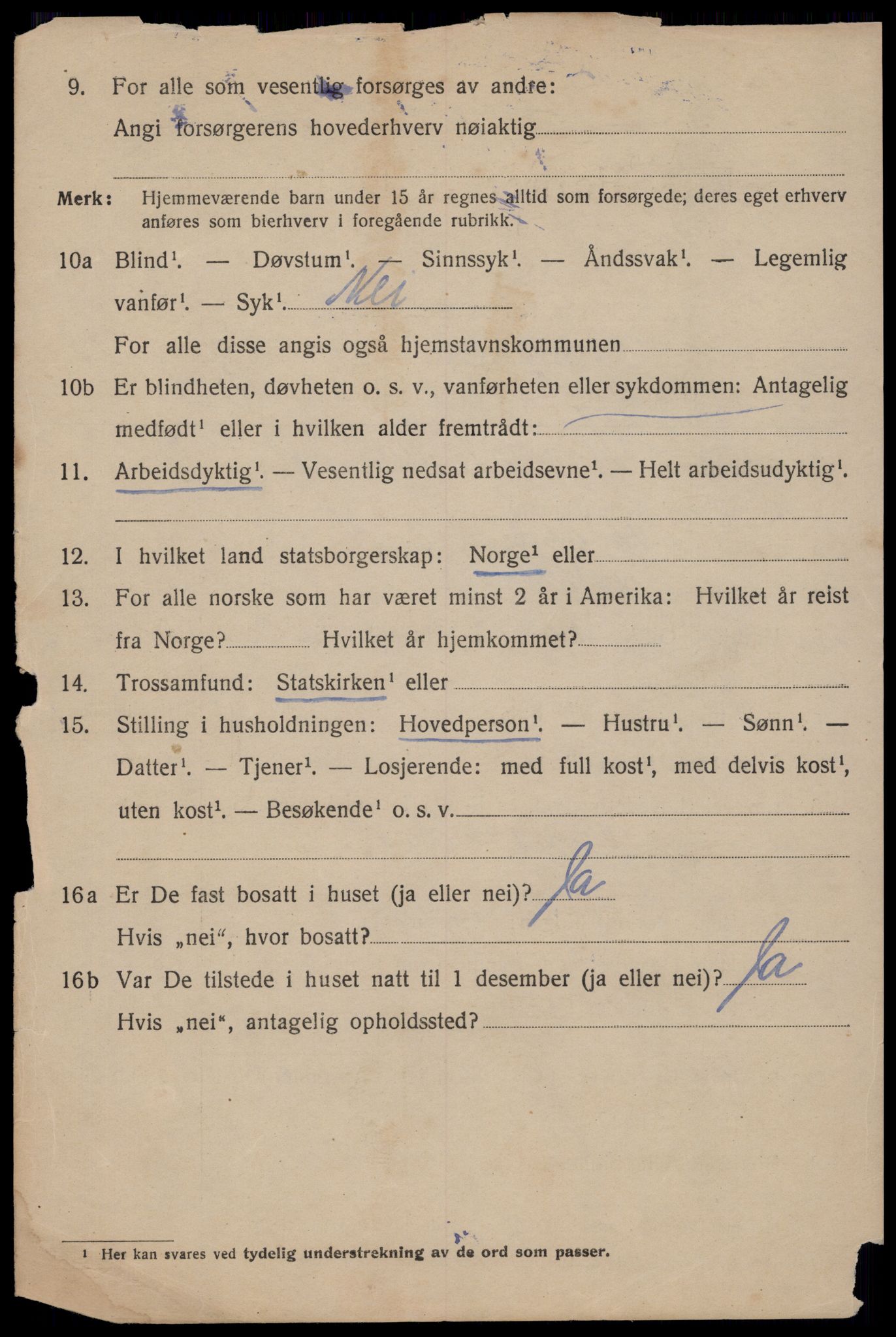 SAT, 1920 census for Trondheim, 1920, p. 61037