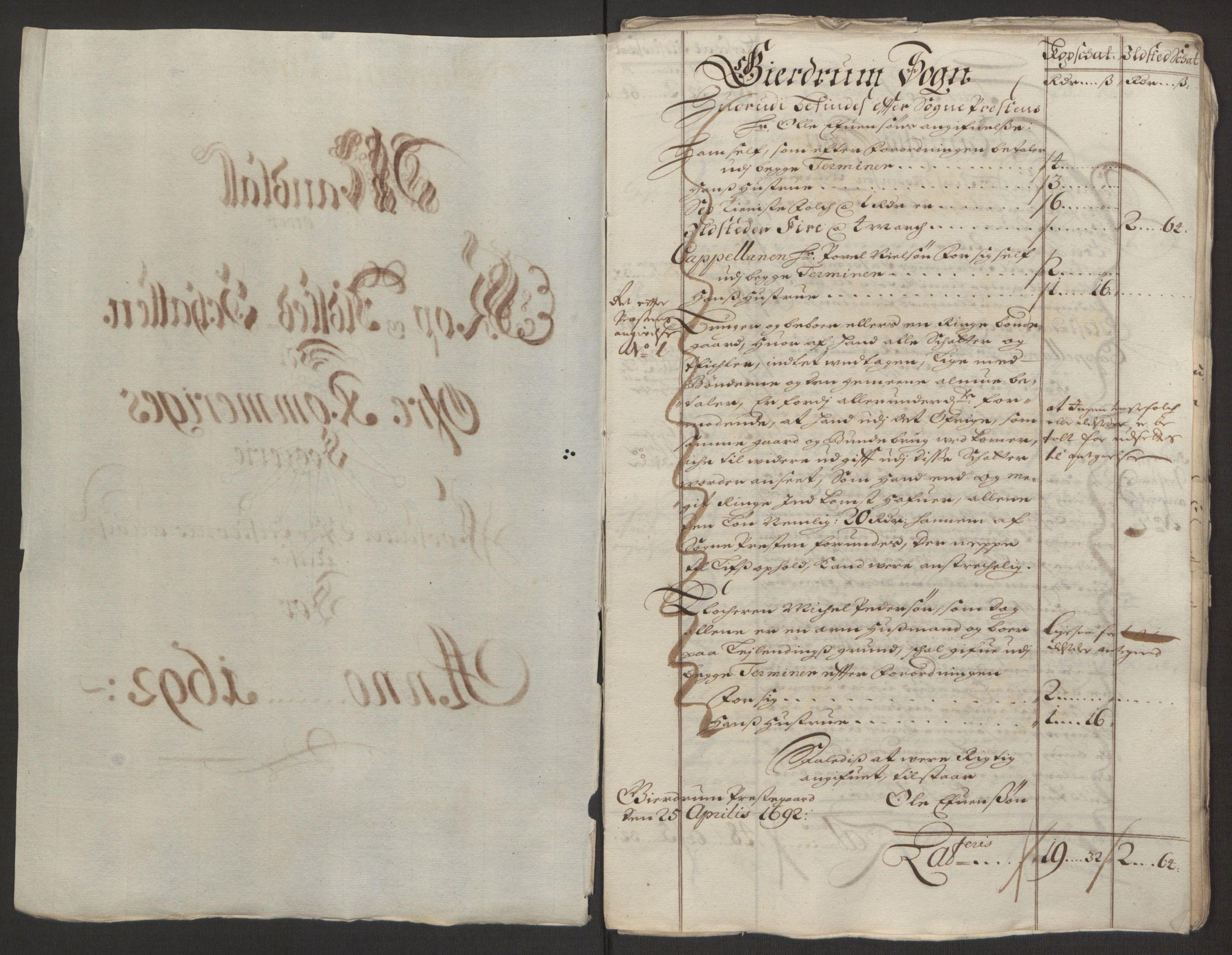 Rentekammeret inntil 1814, Reviderte regnskaper, Fogderegnskap, RA/EA-4092/R12/L0704: Fogderegnskap Øvre Romerike, 1692, p. 252