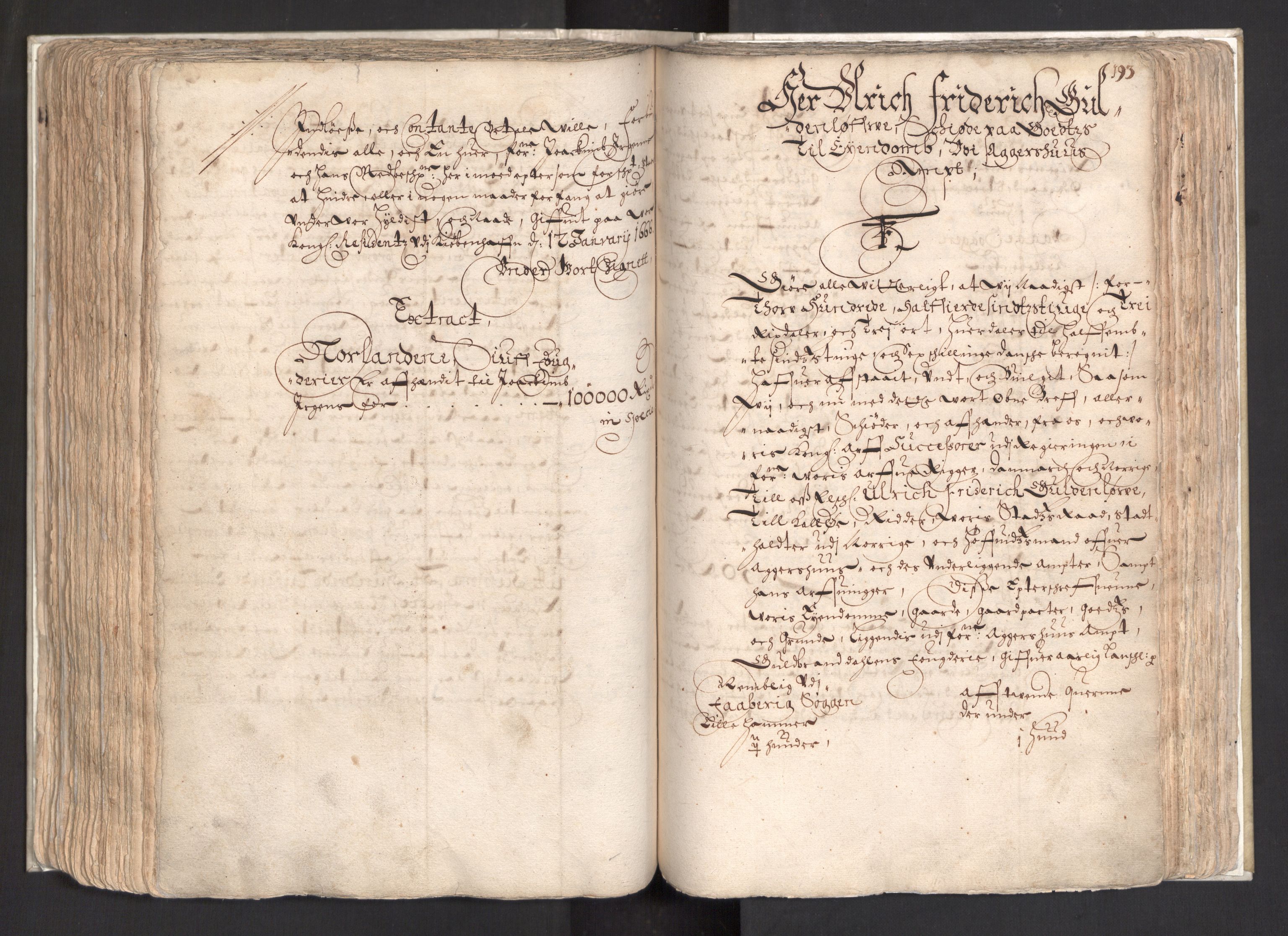 Rentekammeret, Kammerkanselliet, RA/EA-3111/G/Gg/Ggj/Ggja/L0003: Skjøtebok Oa (13), 1661-1669, p. 197