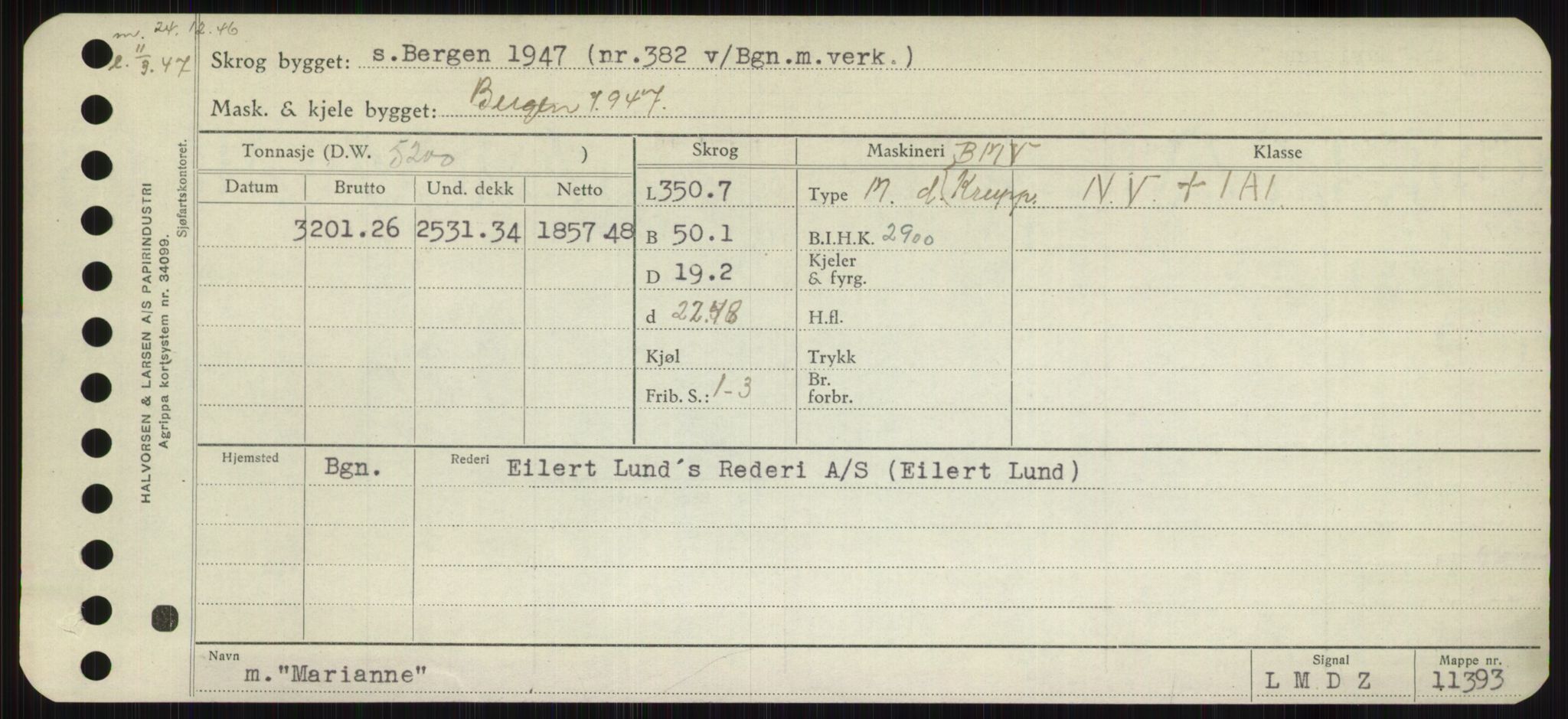 Sjøfartsdirektoratet med forløpere, Skipsmålingen, RA/S-1627/H/Hb/L0003: Fartøy, I-N, p. 321