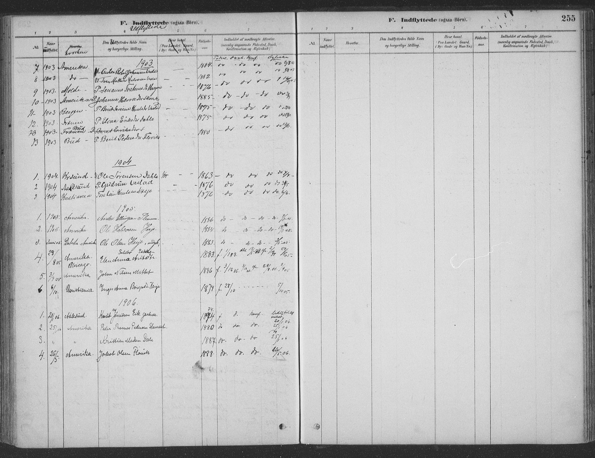 Ministerialprotokoller, klokkerbøker og fødselsregistre - Møre og Romsdal, AV/SAT-A-1454/547/L0604: Parish register (official) no. 547A06, 1878-1906, p. 255