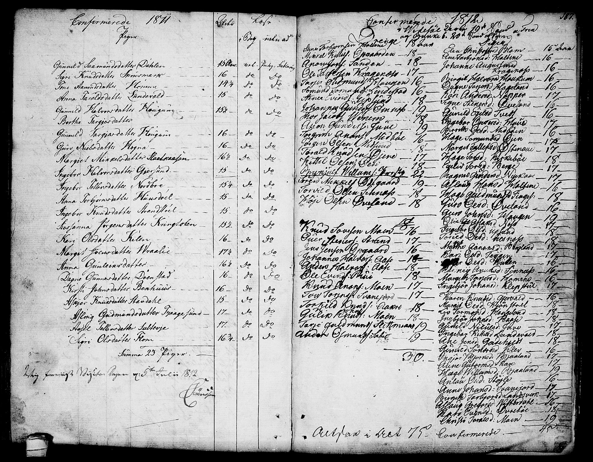 Kviteseid kirkebøker, AV/SAKO-A-276/F/Fa/L0004: Parish register (official) no. I 4, 1800-1814, p. 187