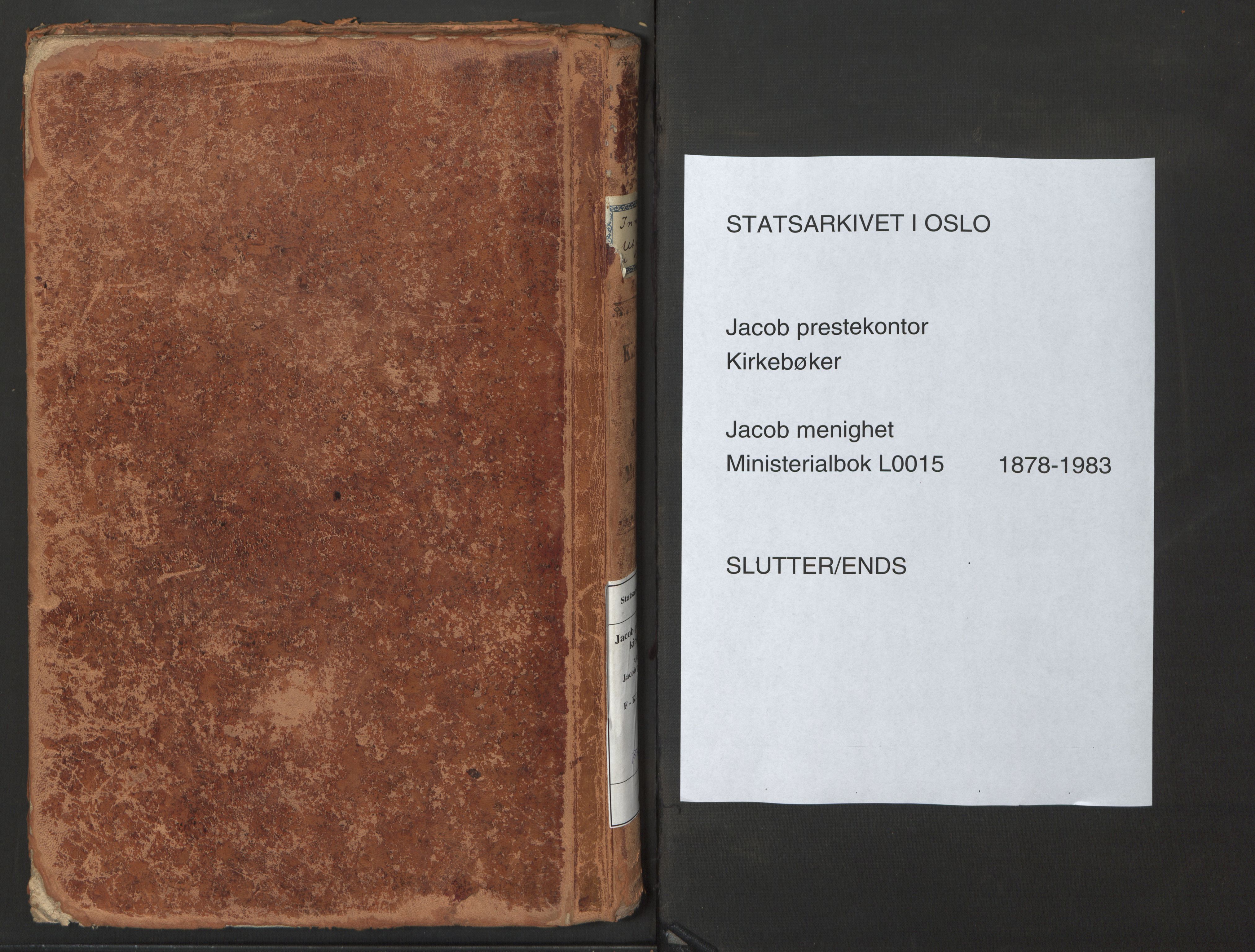 Jakob prestekontor Kirkebøker, AV/SAO-A-10850/F/Fa/L0015: Parish register (official) no. 15, 1878-1983