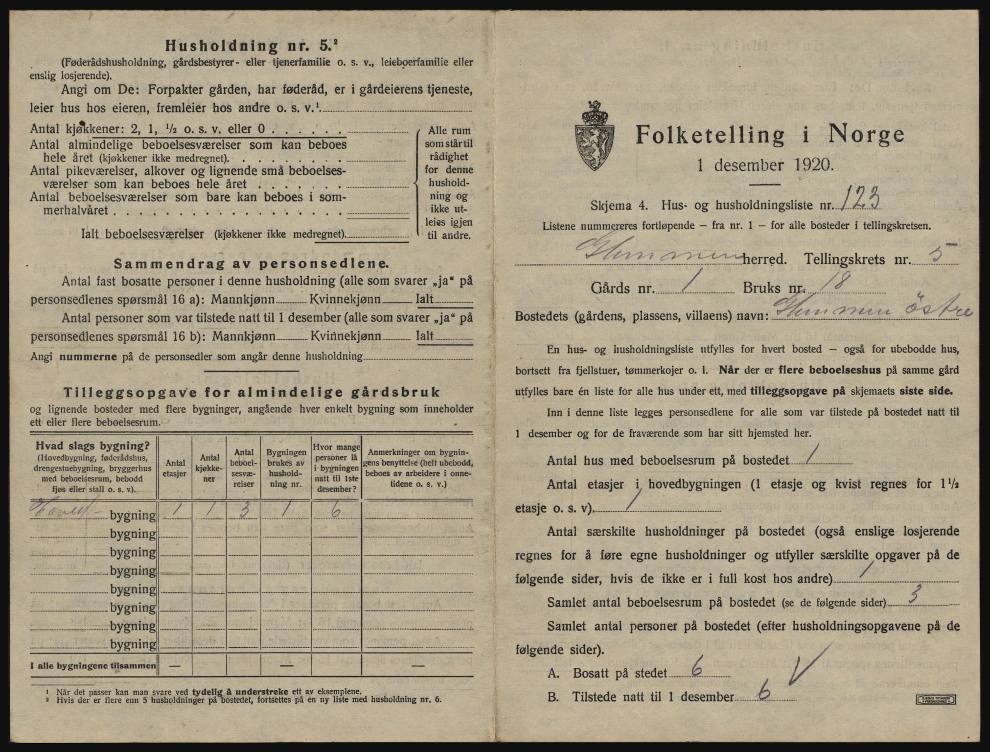 SAO, 1920 census for Glemmen, 1920, p. 1901