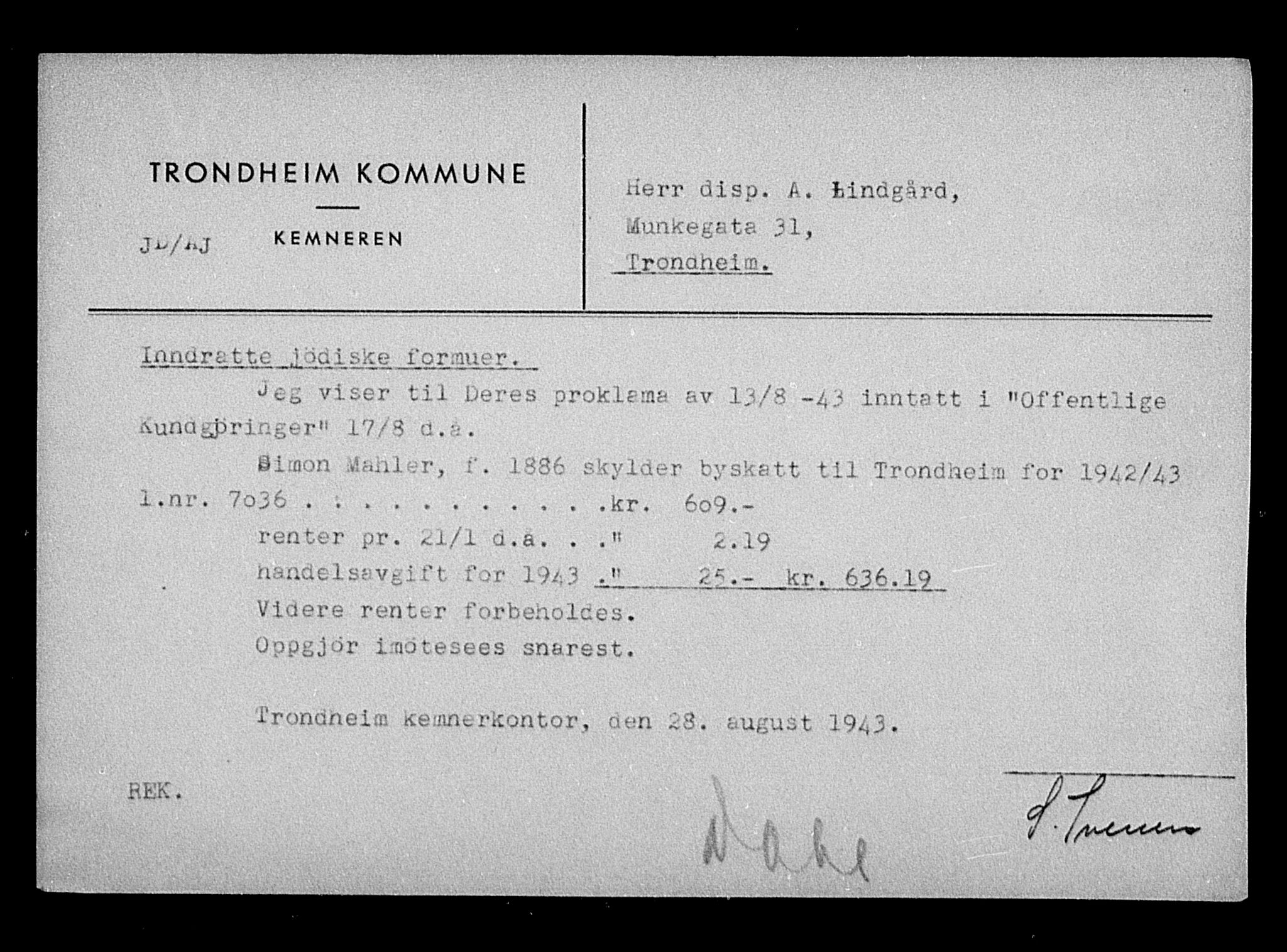 Justisdepartementet, Tilbakeføringskontoret for inndratte formuer, AV/RA-S-1564/H/Hc/Hca/L0903: --, 1945-1947, p. 506