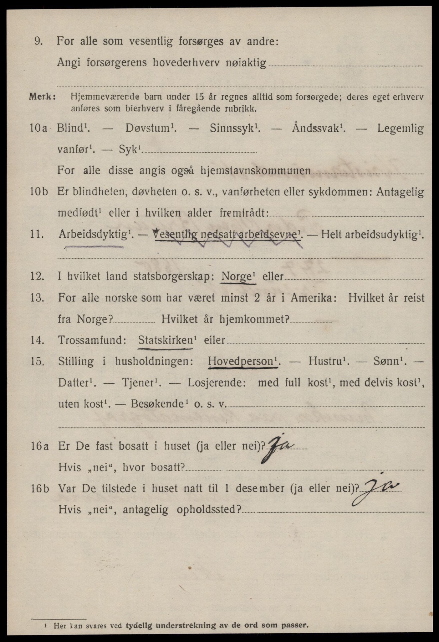 SAT, 1920 census for Kristiansund, 1920, p. 28142