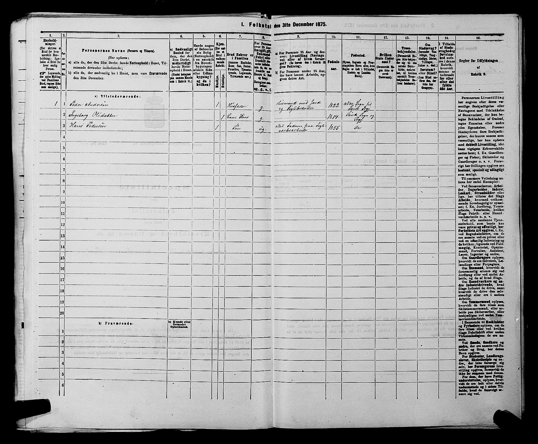 SAKO, 1875 census for 0822P Sauherad, 1875, p. 806