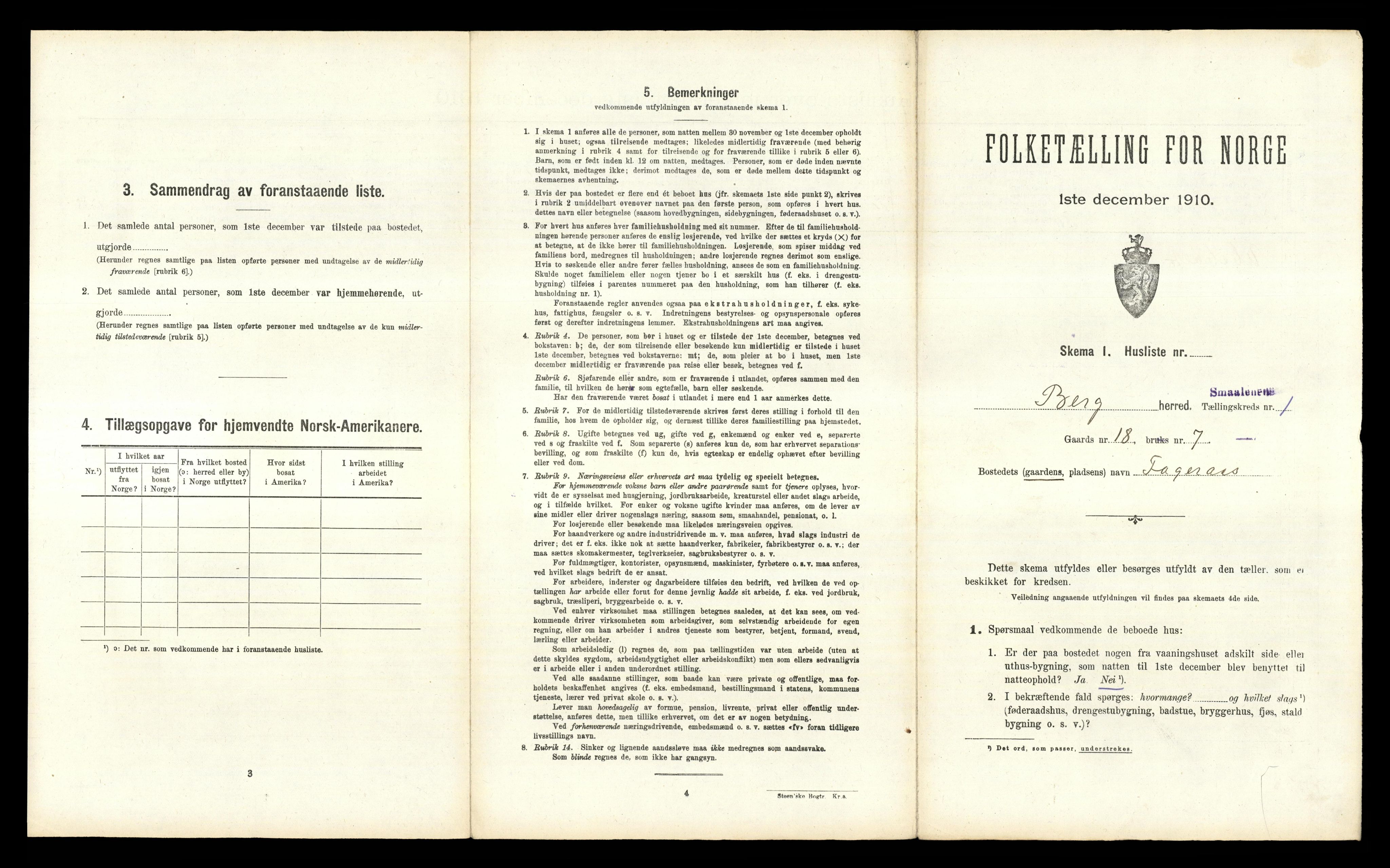 RA, 1910 census for Berg, 1910, p. 343