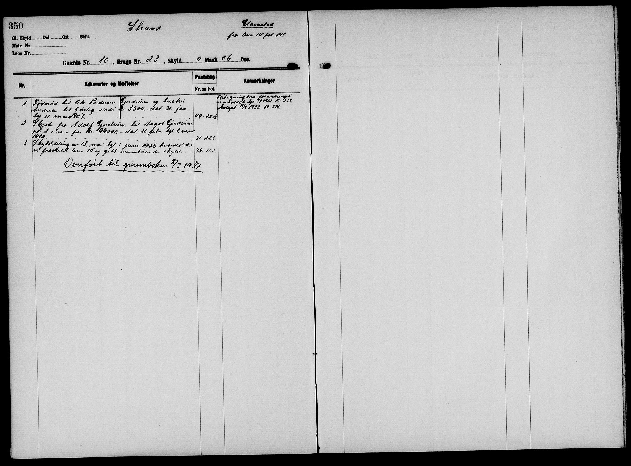 Solør tingrett, AV/SAH-TING-008/H/Ha/Hak/L0001: Mortgage register no. I, 1900-1935, p. 350