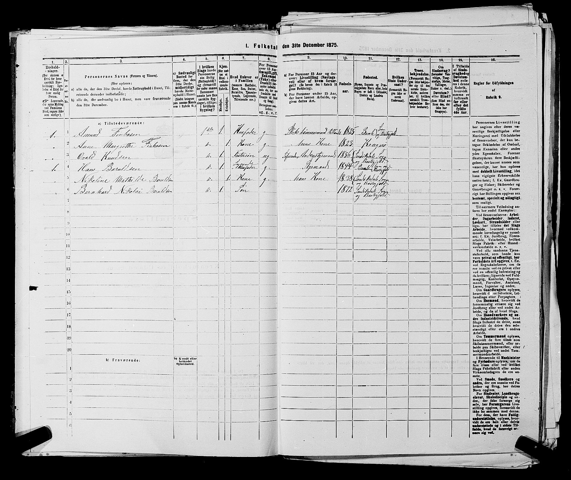 SAKO, 1875 census for 0801P Kragerø, 1875, p. 1150