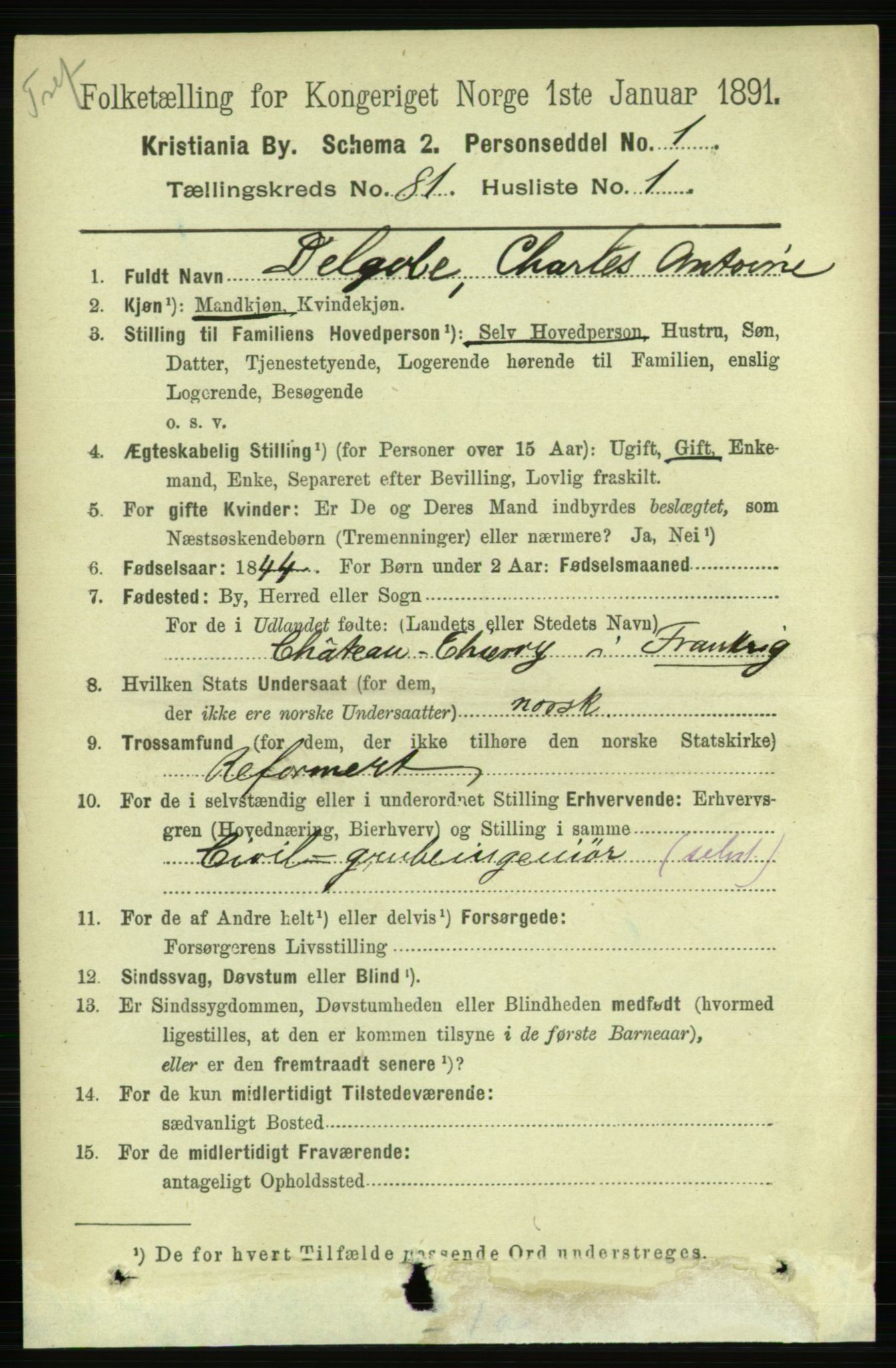 RA, 1891 census for 0301 Kristiania, 1891, p. 41525