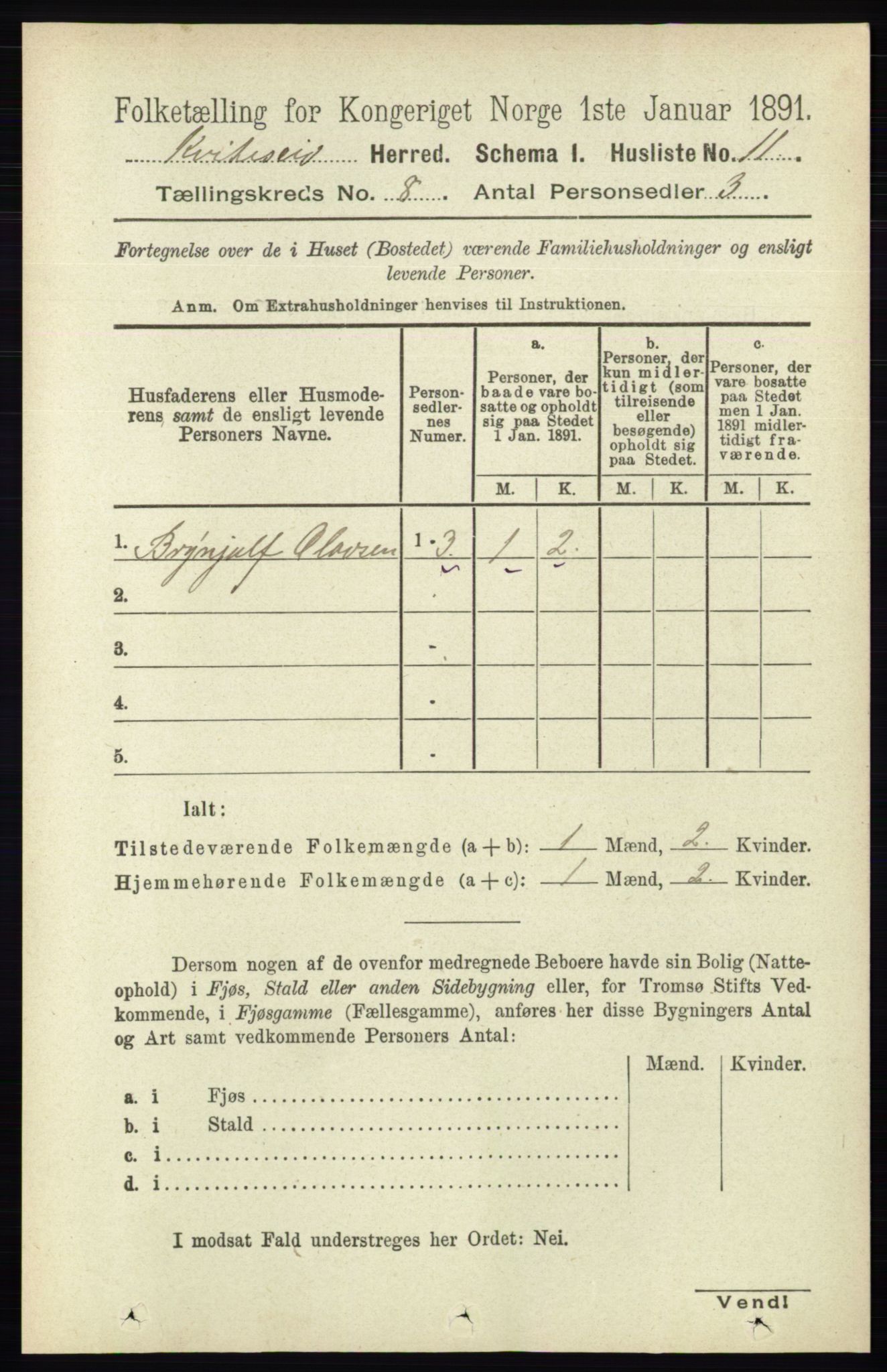 RA, 1891 census for 0829 Kviteseid, 1891, p. 1559