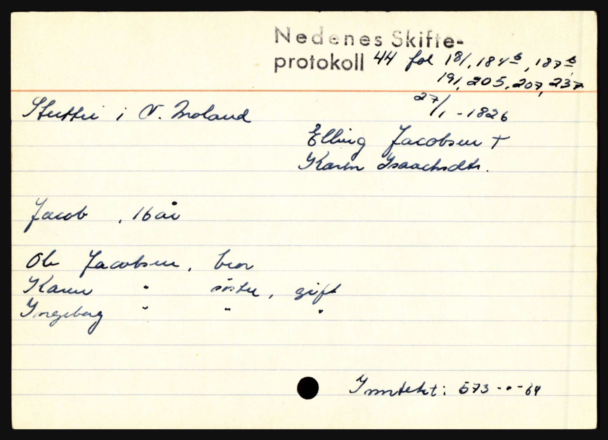 Nedenes sorenskriveri før 1824, AV/SAK-1221-0007/H, p. 29051