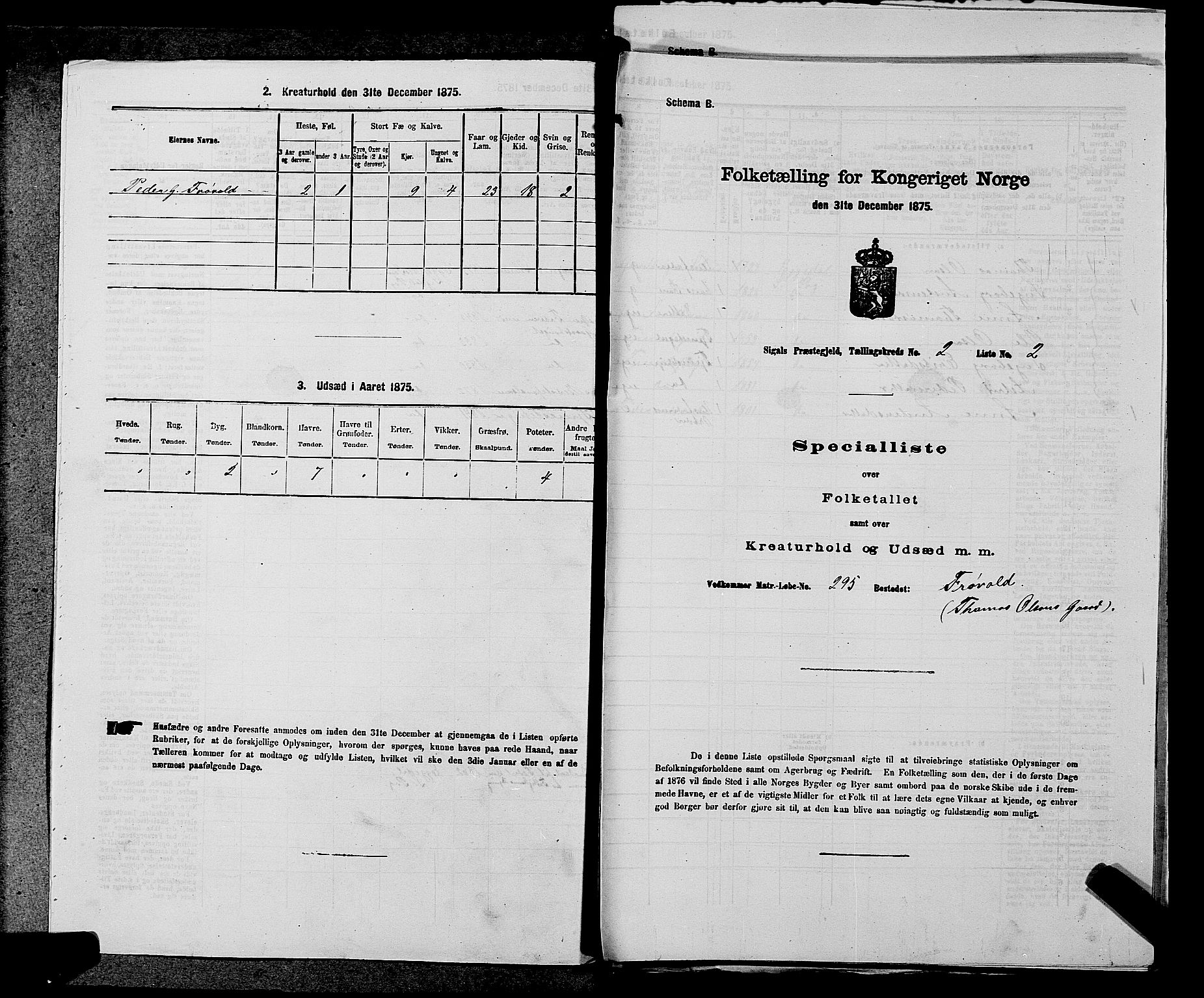 SAKO, 1875 census for 0621P Sigdal, 1875, p. 2008