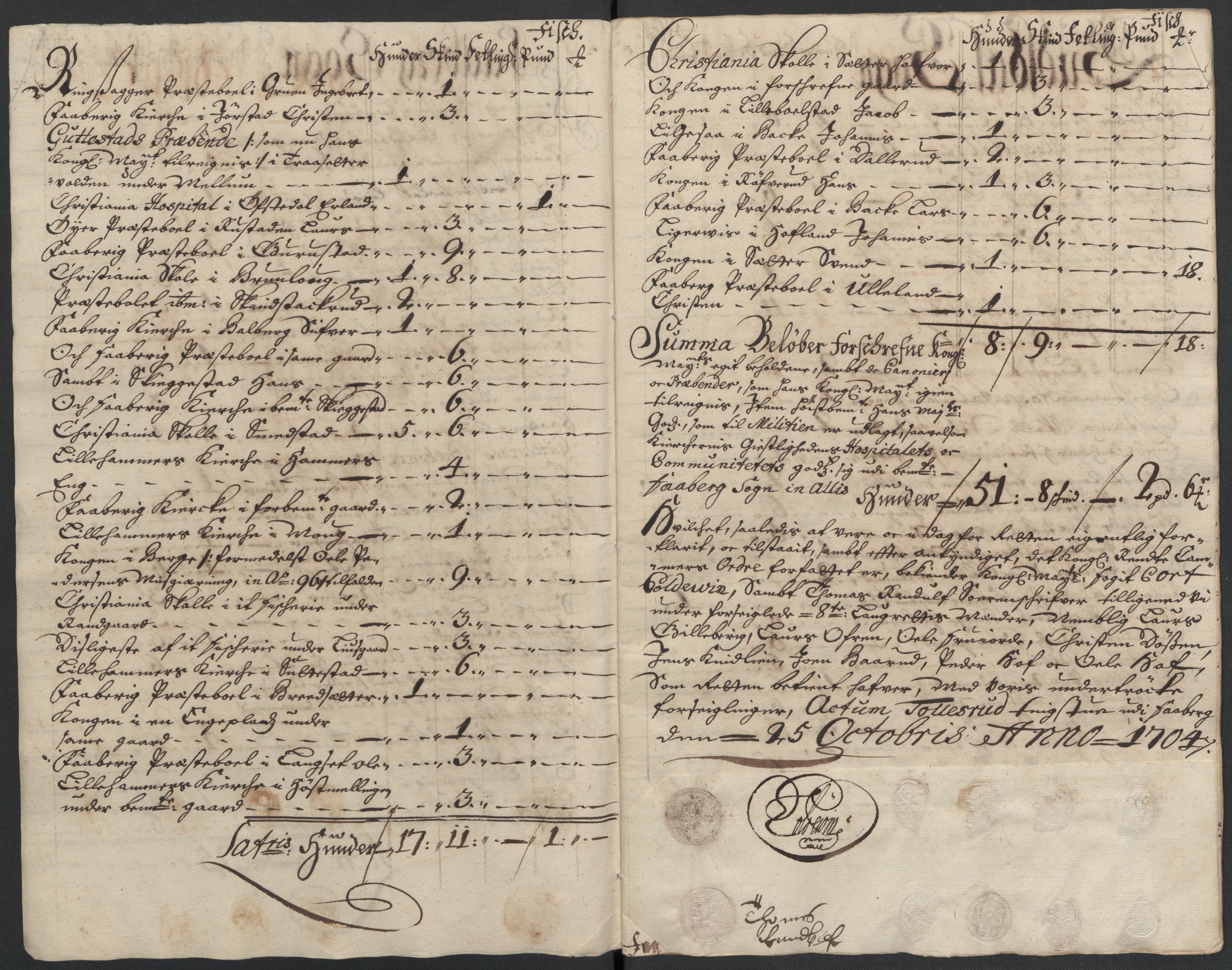 Rentekammeret inntil 1814, Reviderte regnskaper, Fogderegnskap, AV/RA-EA-4092/R17/L1177: Fogderegnskap Gudbrandsdal, 1704, p. 186