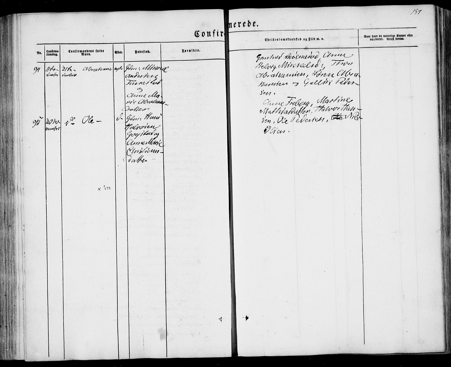 Sandar kirkebøker, SAKO/A-243/F/Fa/L0006: Parish register (official) no. 6, 1847-1860, p. 157