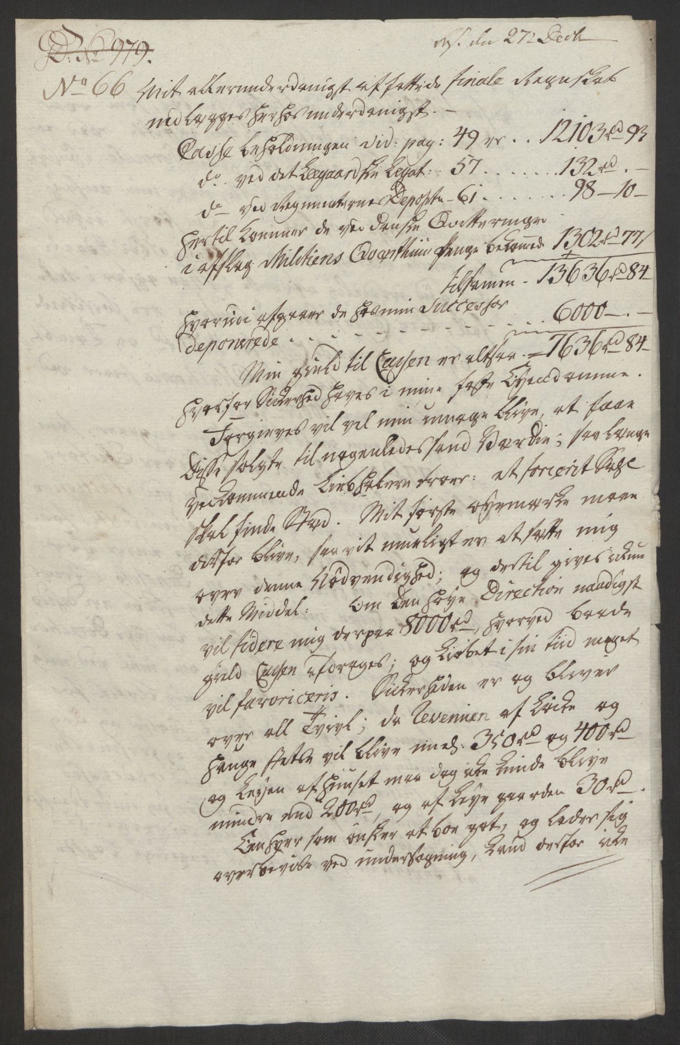 Forsvaret, Den norske kvesthuskasse/krigshospitalkasse, AV/RA-RAFA-1887/F/Fa/L0017: Innkomne brev:, 1782-1807, p. 128