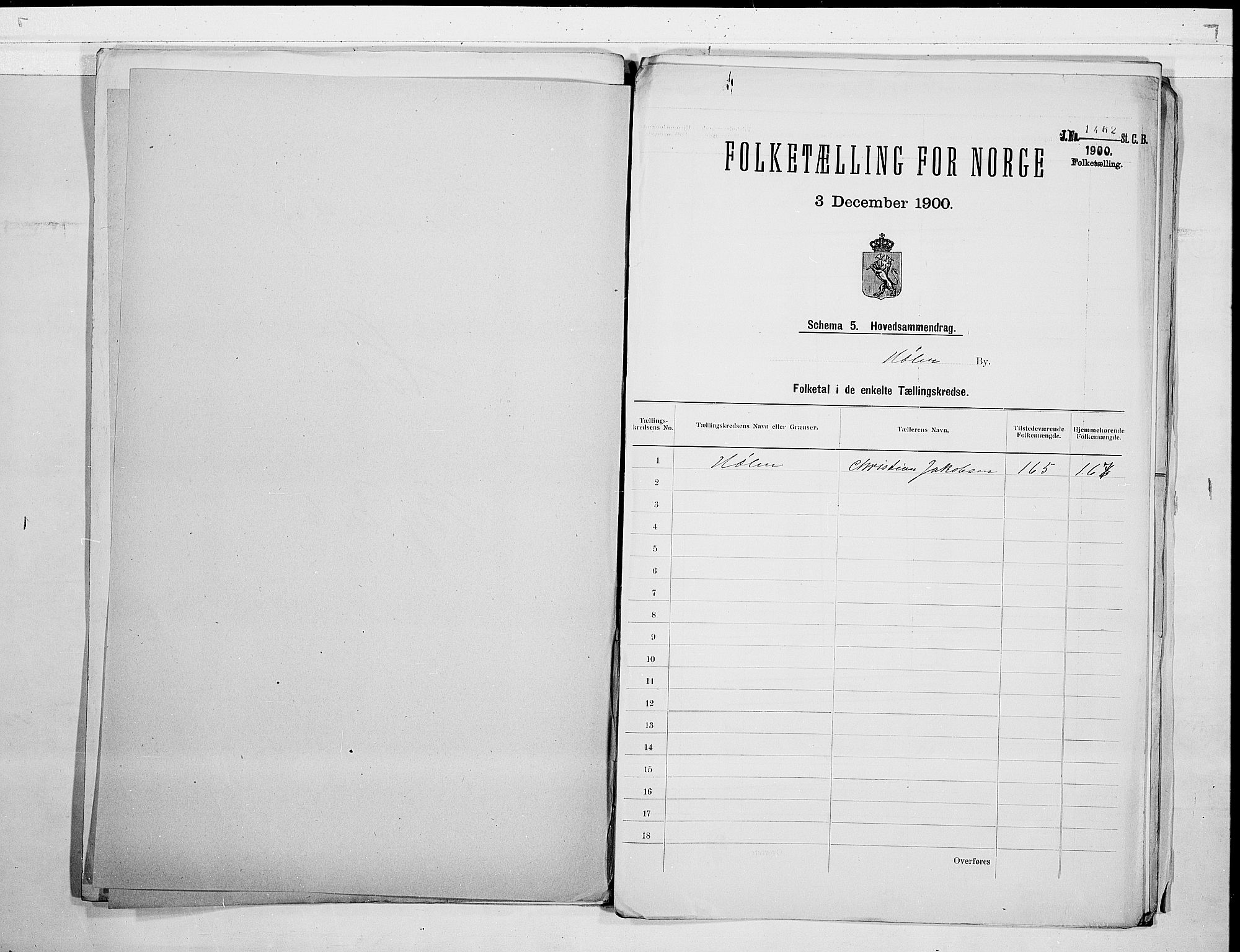 SAO, 1900 census for Hølen, 1900, p. 2