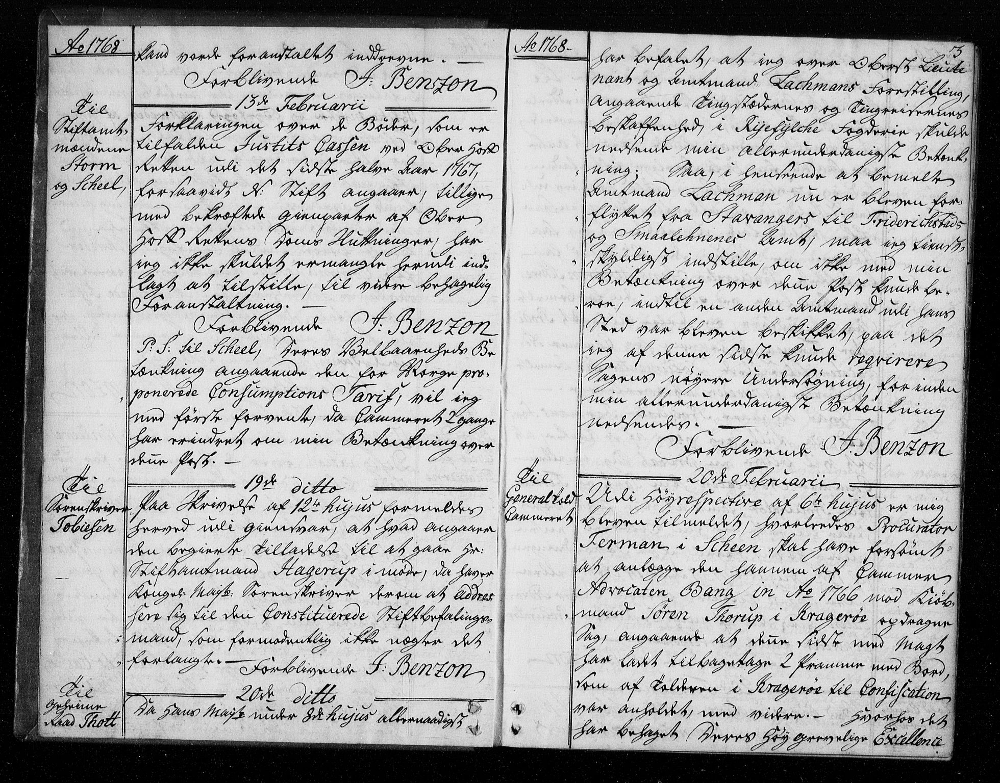 Stattholderembetet 1572-1771, AV/RA-EA-2870/Bf/L0007: Stattholderprotokoll (allmenn kopibok), 1768-1769, p. 2b-3a