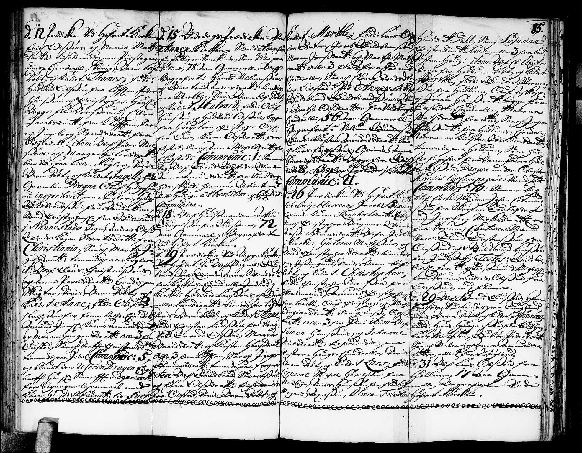 Ullensaker prestekontor Kirkebøker, AV/SAO-A-10236a/F/Fa/L0003: Parish register (official) no. I 3, 1711-1720, p. 85