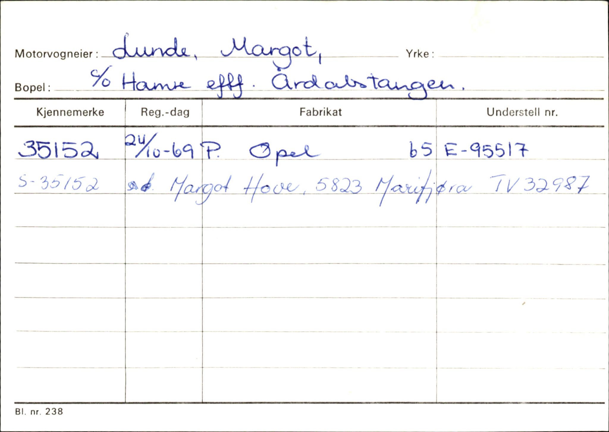 Statens vegvesen, Sogn og Fjordane vegkontor, AV/SAB-A-5301/4/F/L0145: Registerkort Vågsøy S-Å. Årdal I-P, 1945-1975, p. 1519