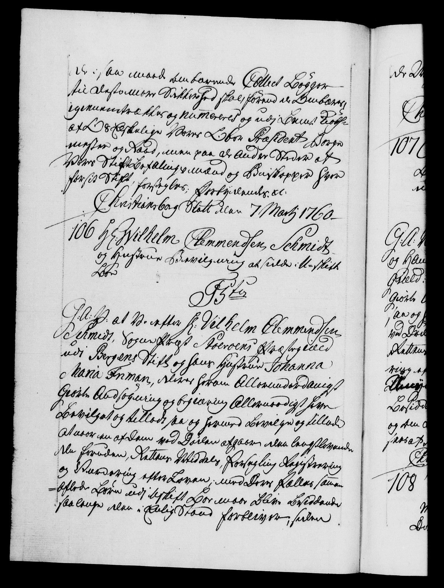 Danske Kanselli 1572-1799, RA/EA-3023/F/Fc/Fca/Fcaa/L0041: Norske registre, 1760-1762, p. 54b