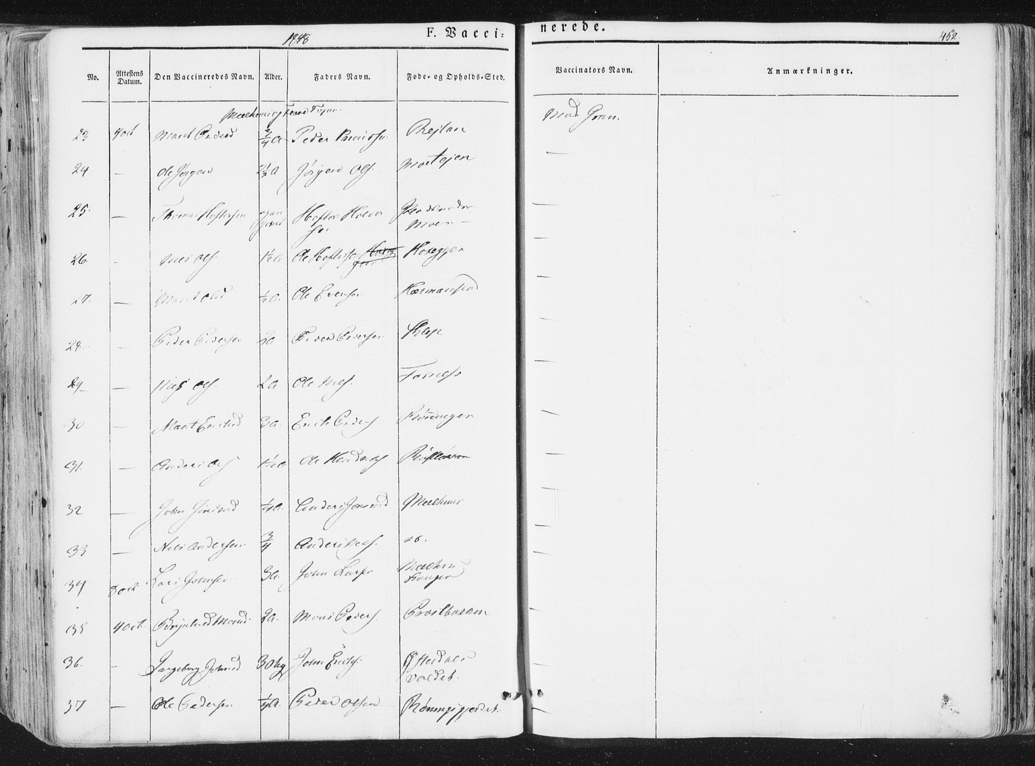 Ministerialprotokoller, klokkerbøker og fødselsregistre - Sør-Trøndelag, AV/SAT-A-1456/691/L1074: Parish register (official) no. 691A06, 1842-1852, p. 452