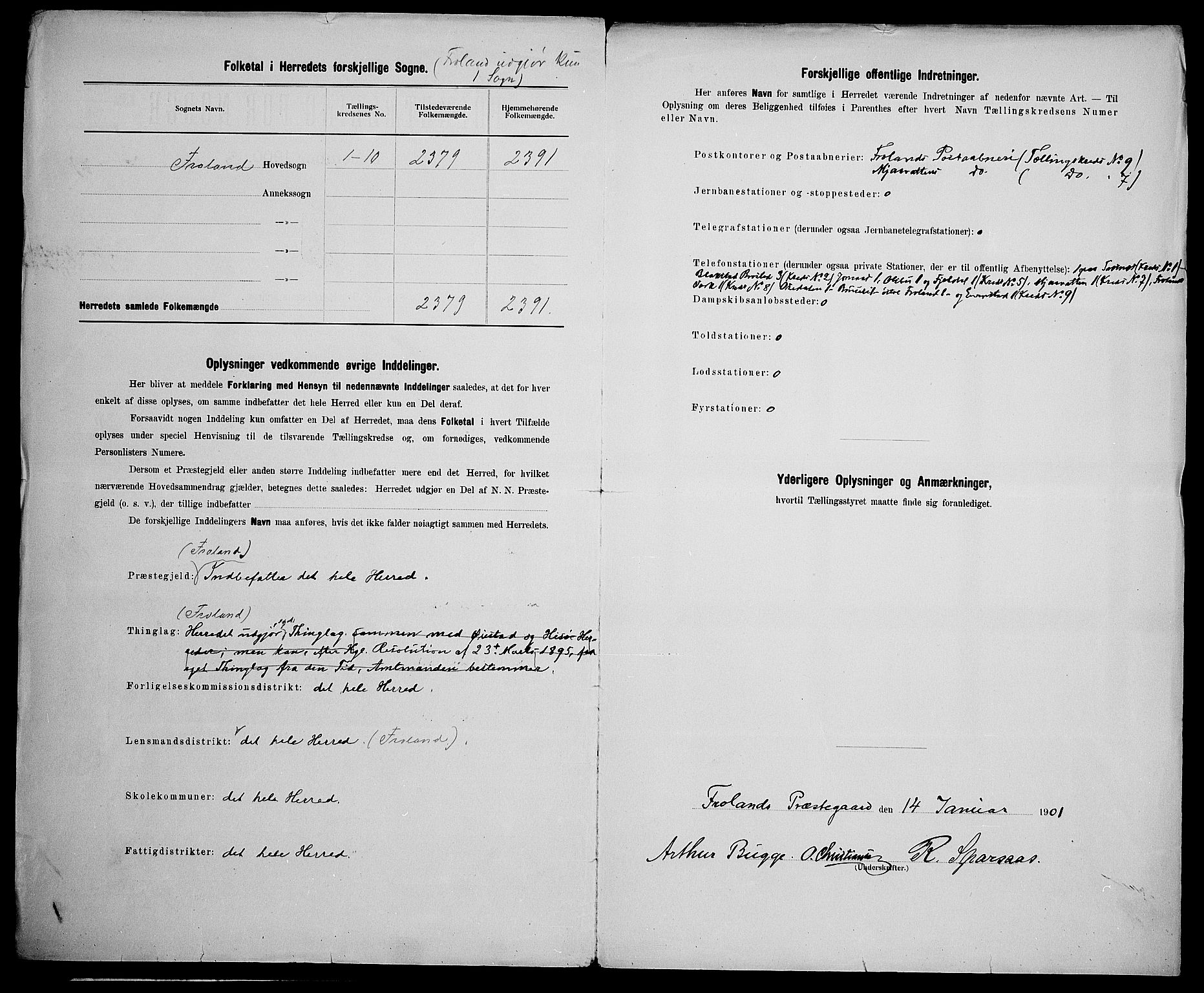 SAK, 1900 census for Froland, 1900, p. 3