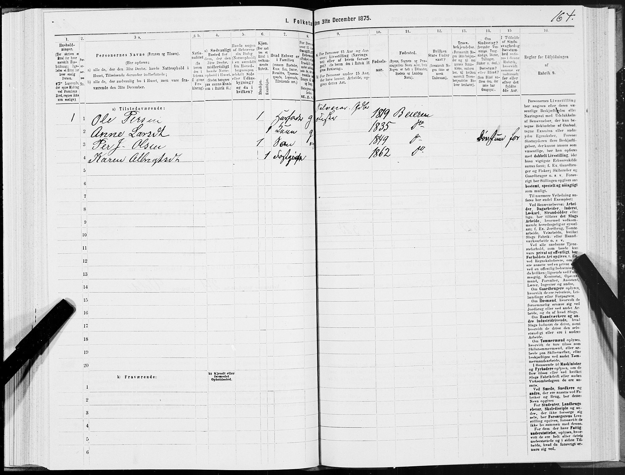 SAT, 1875 census for 1839P Beiarn, 1875, p. 2164