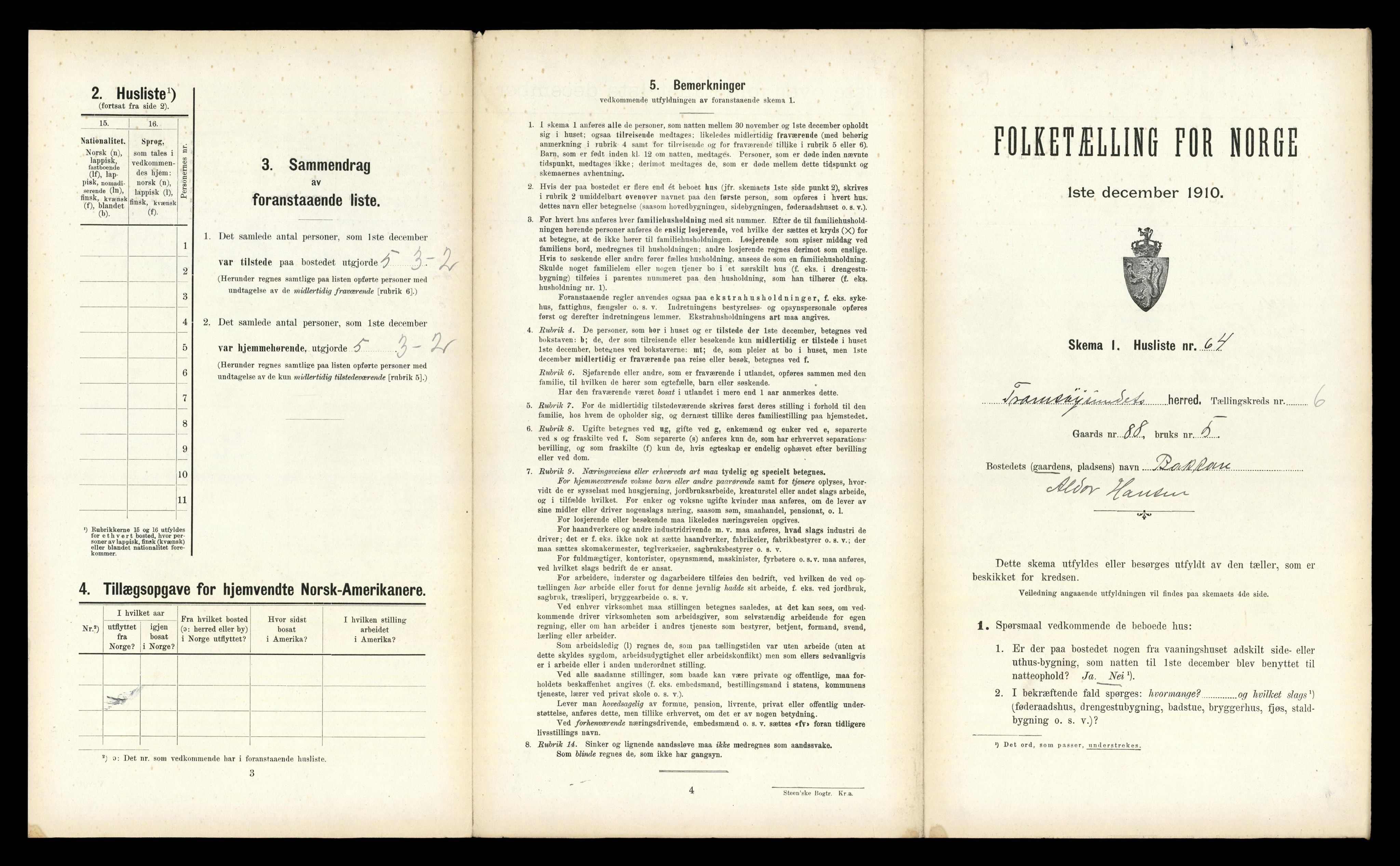 RA, 1910 census for Tromsøysund, 1910, p. 1311