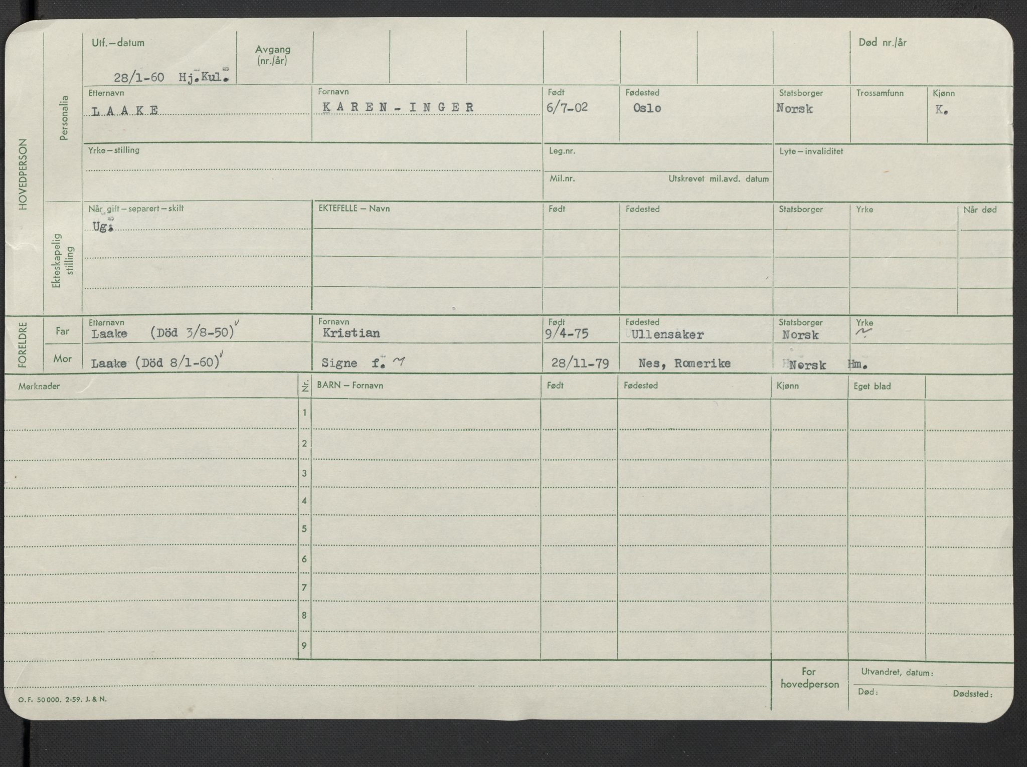 Oslo folkeregister, Registerkort, AV/SAO-A-11715/F/Fa/Fac/L0019: Kvinner, 1906-1914, p. 701b