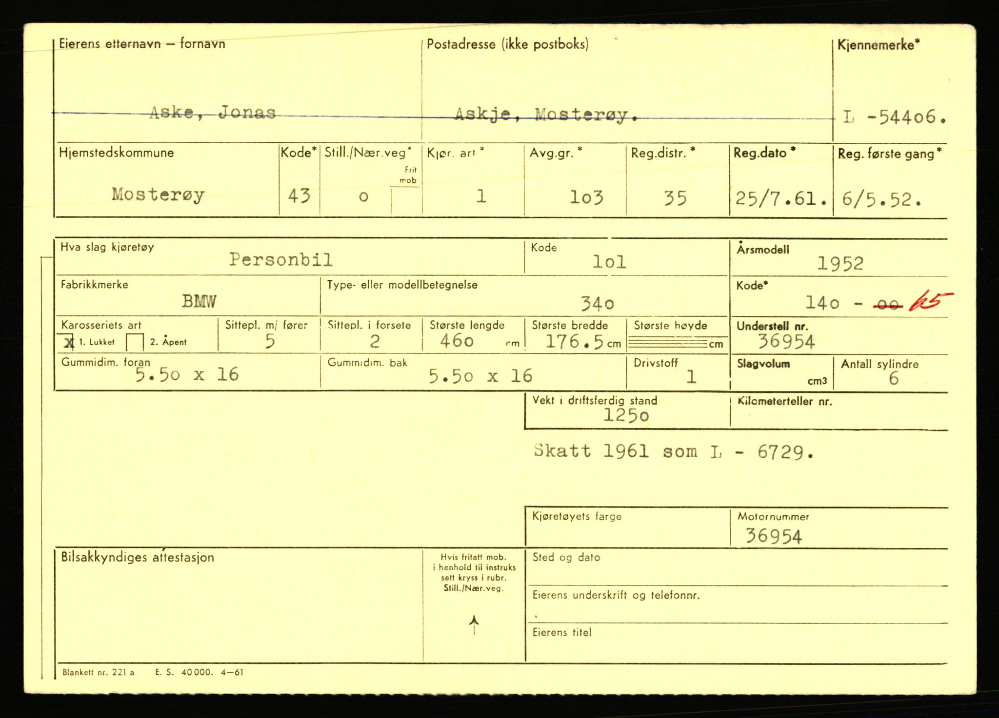 Stavanger trafikkstasjon, AV/SAST-A-101942/0/F/L0054: L-54200 - L-55699, 1930-1971, p. 427